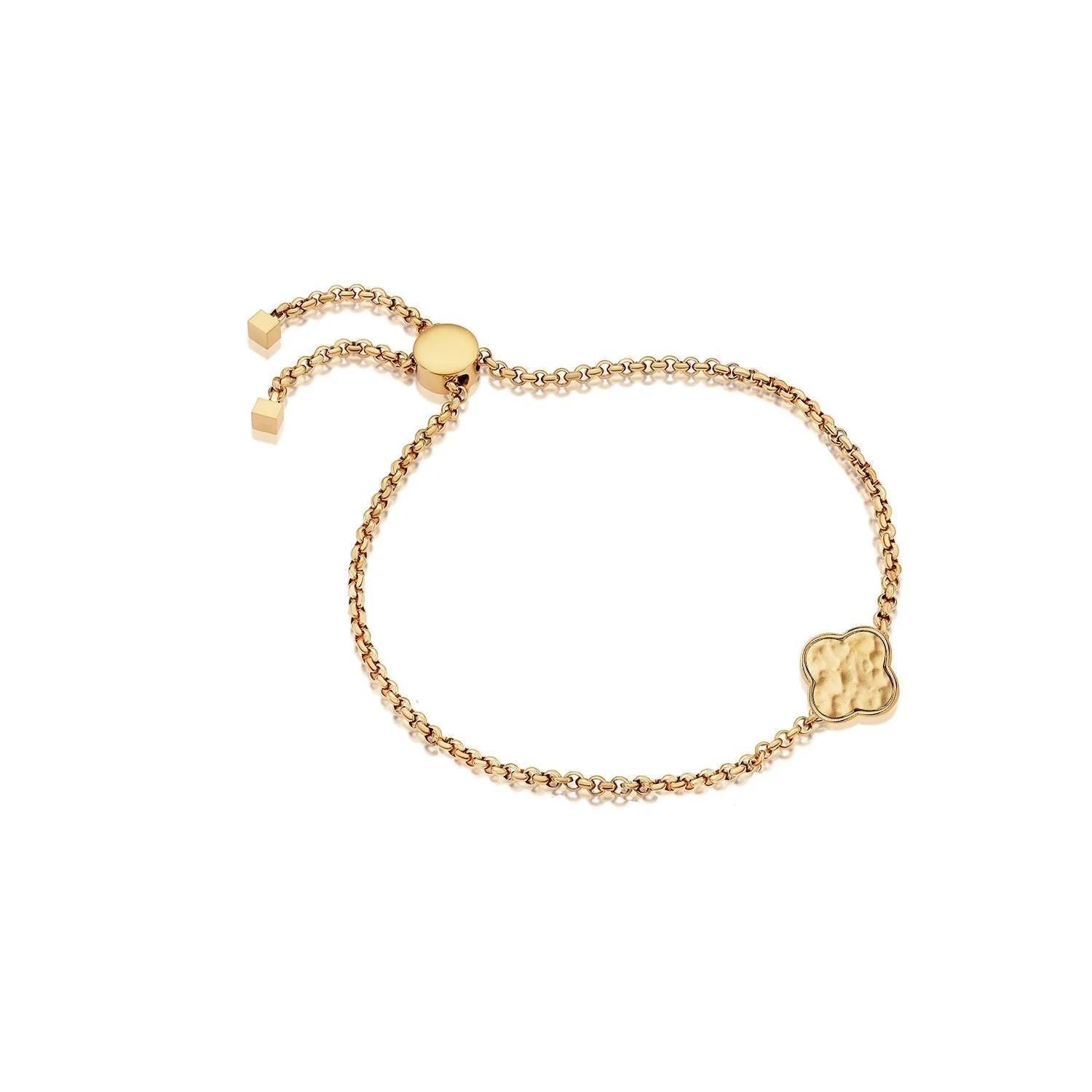 Clover Custom Name Bracelet (Gold)