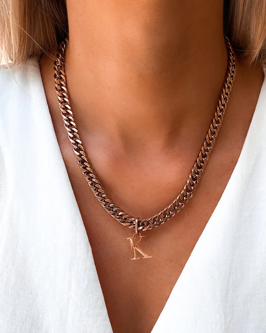 Letter Pendant (Rose Gold)