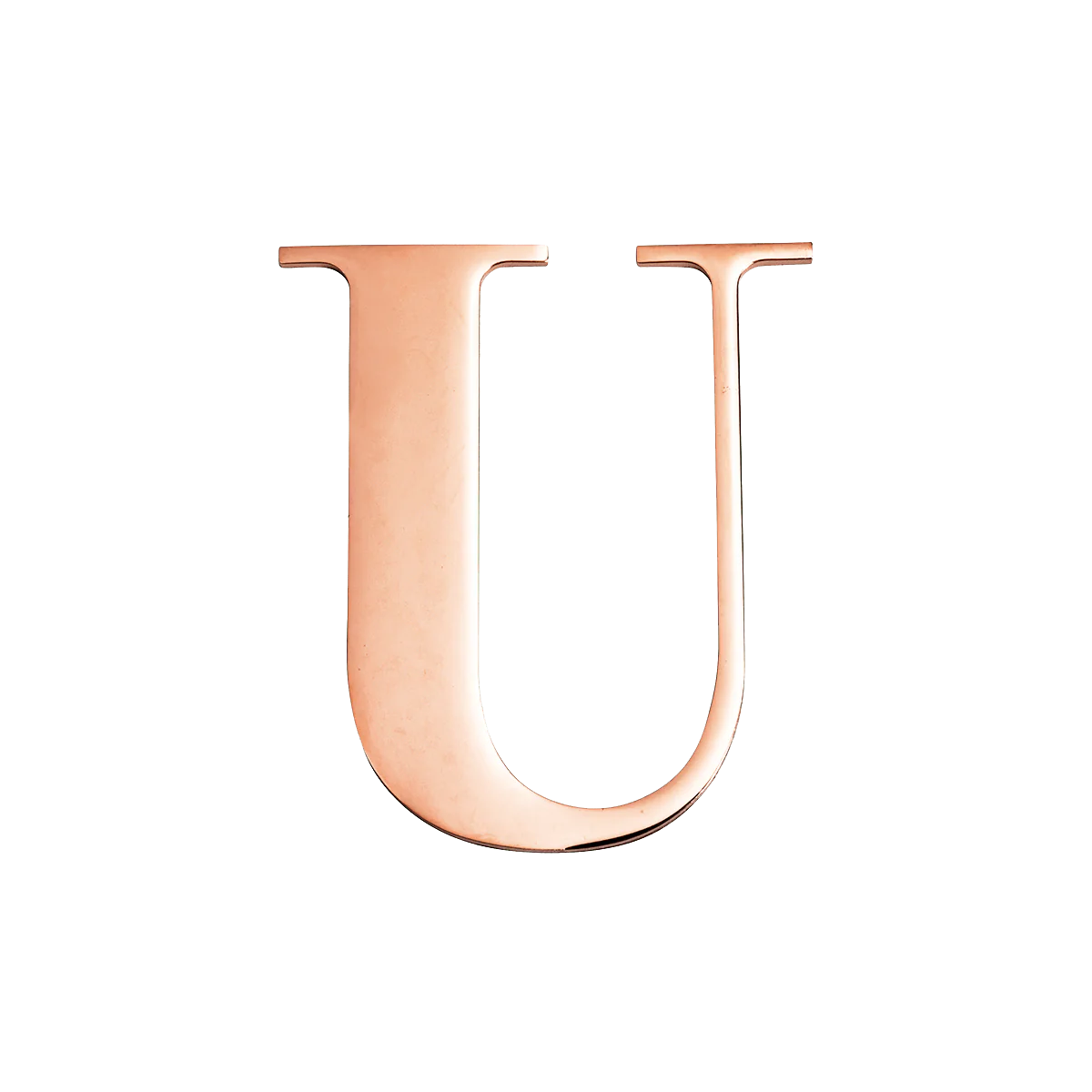 Metal Letter Key Ring (Rose Gold)