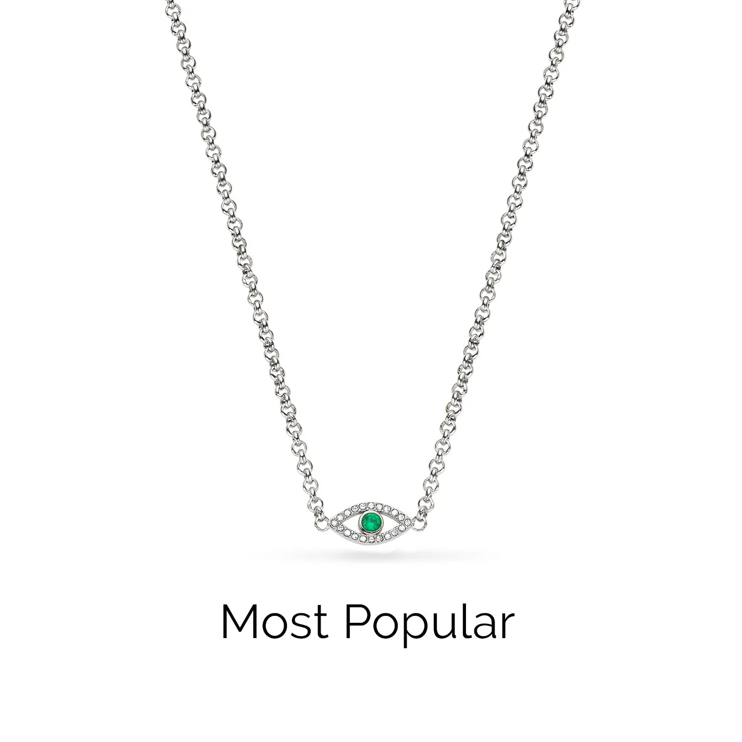 Custom Evil Eye Necklace (Silver)
