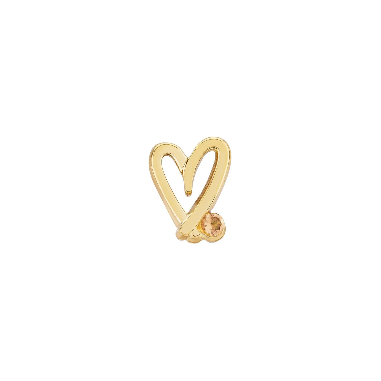 Stacey's Stories Doodle Heart Crystal Ring (Gold)