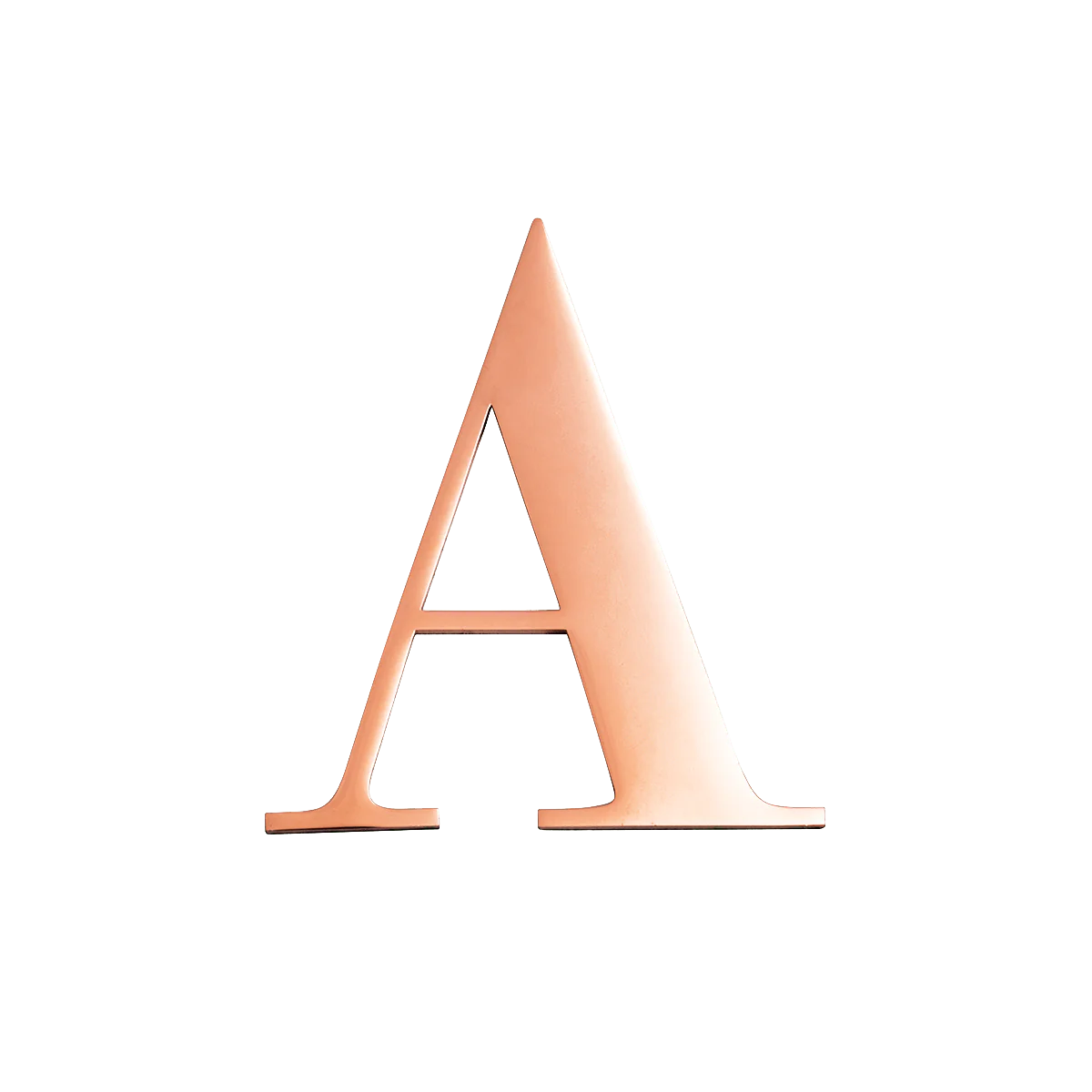 Metal Letter Key Ring (Rose Gold)