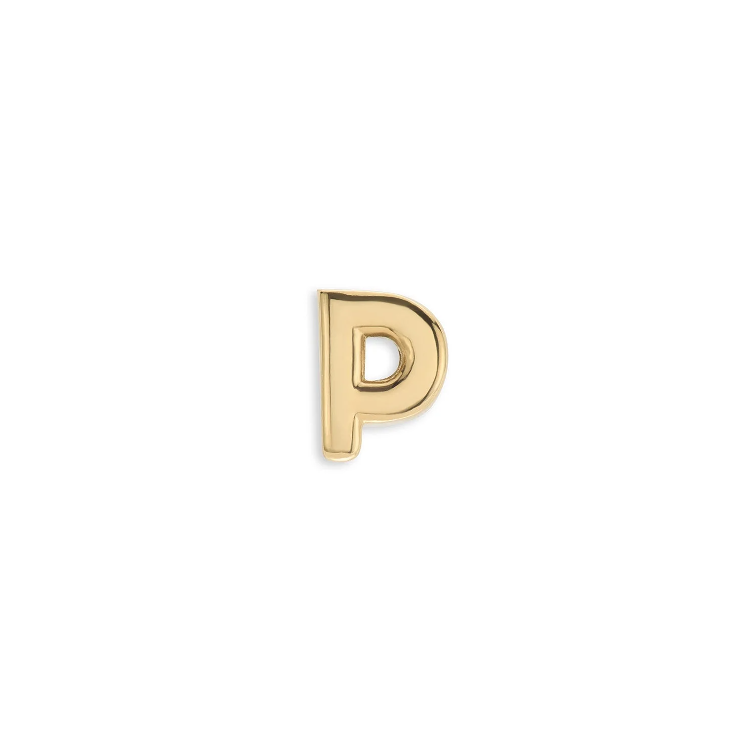 Bubble Initial Necklace Charm (Gold)