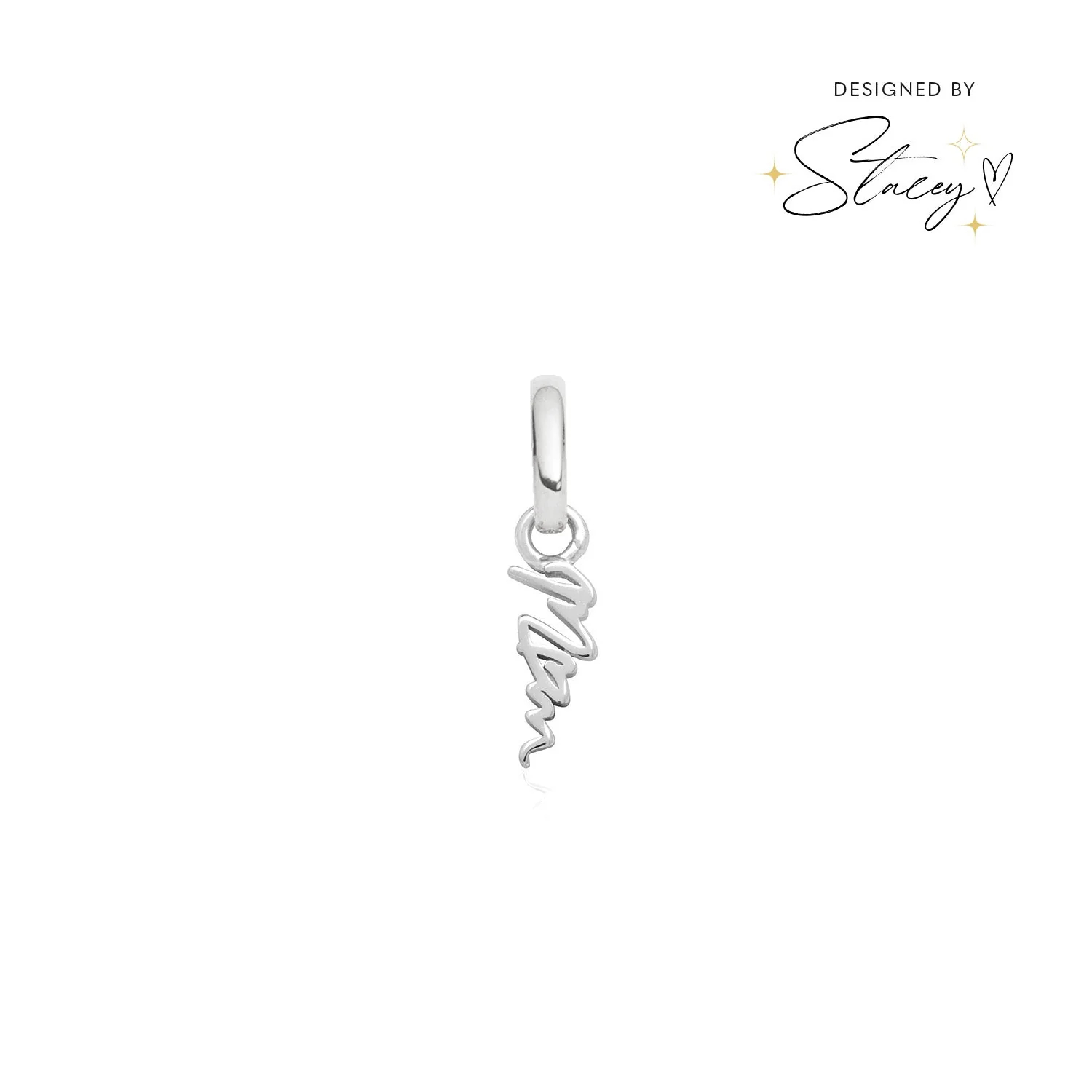 Stacey's Stories Script Mum Pendant (Silver)