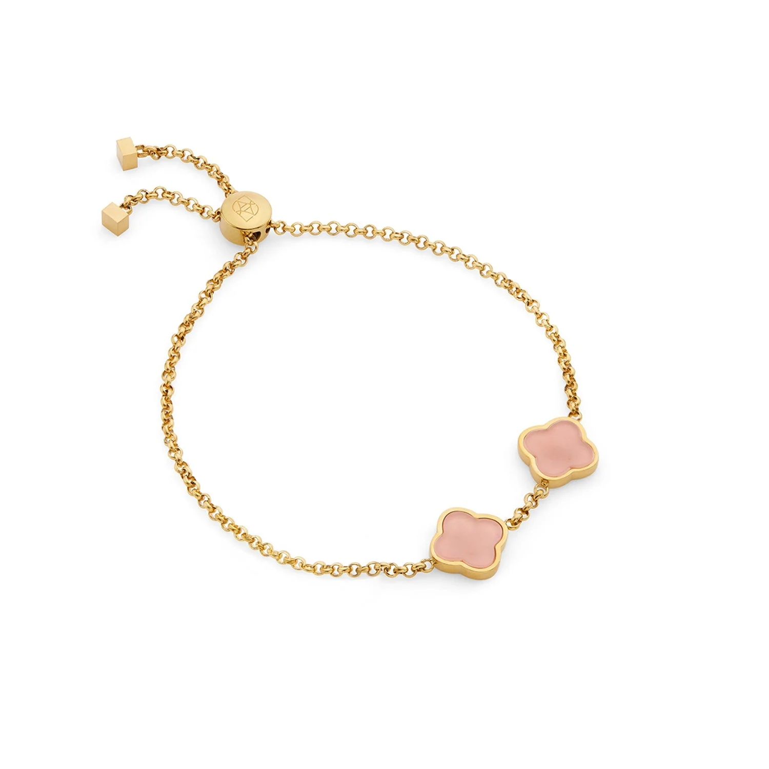 Clover Custom Name Bracelet (Gold)