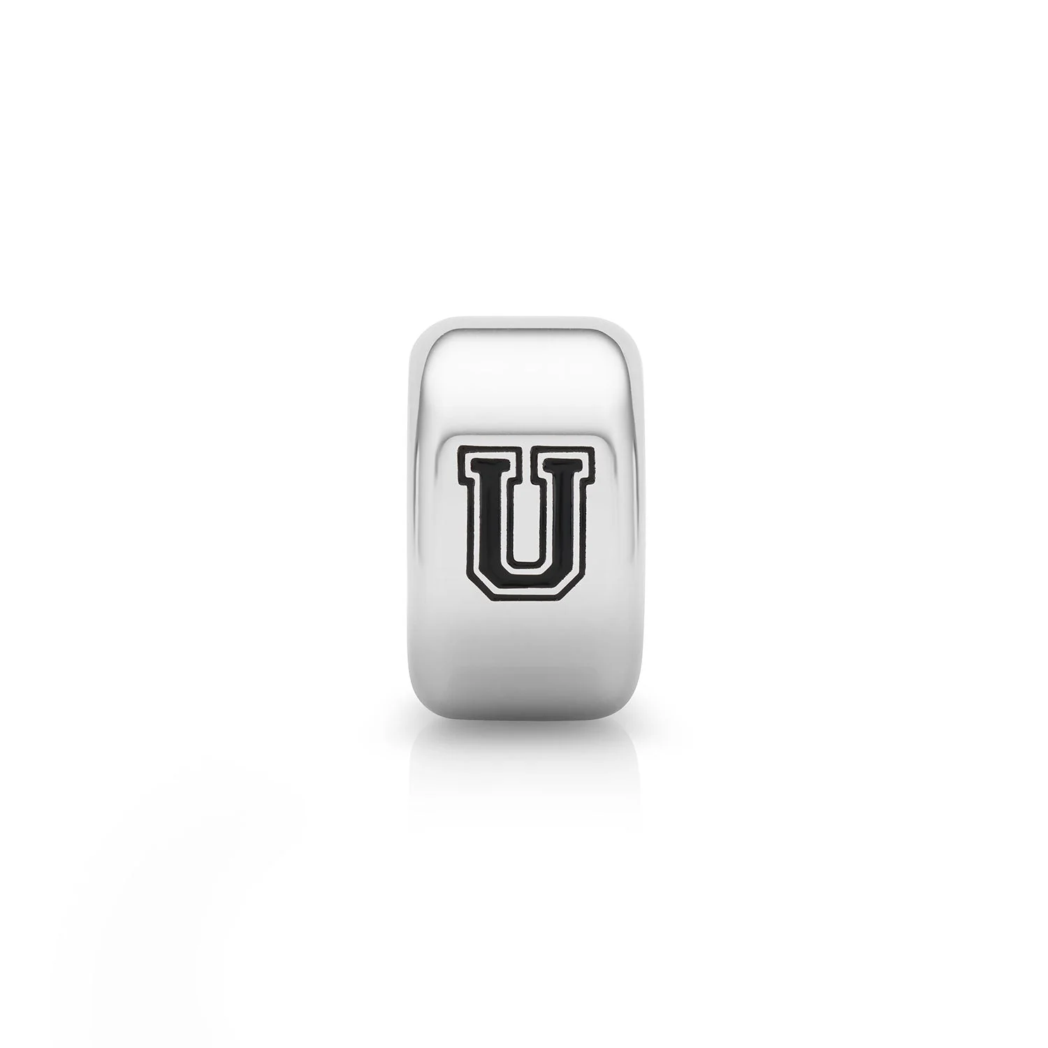 Varsity Font Initial Bead (Silver)