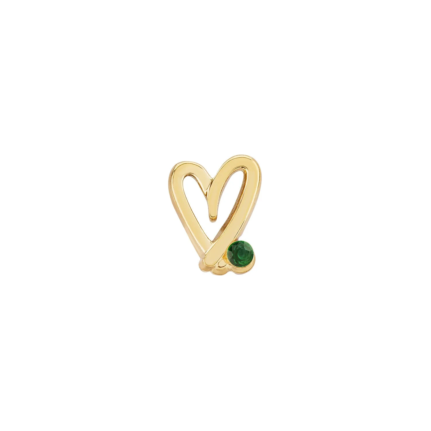 Stacey's Stories Doodle Heart Birthstone Necklace (Gold)