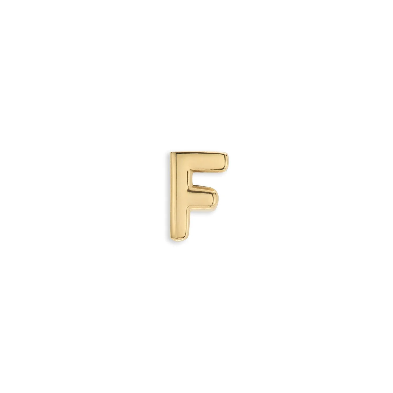 Bubble Initial Necklace Charm (Gold)