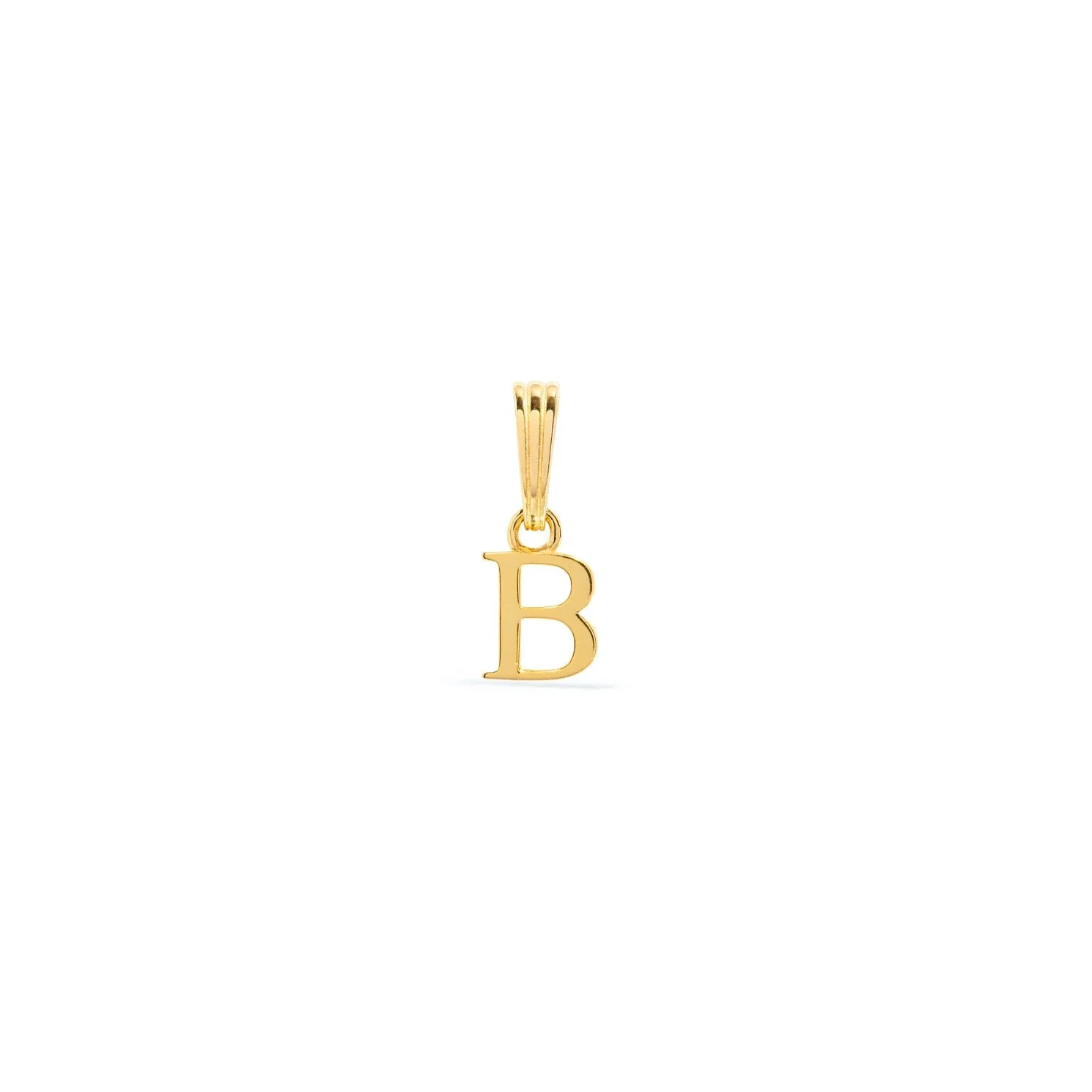 Sterling Silver Mini Initial Pendant (Gold)