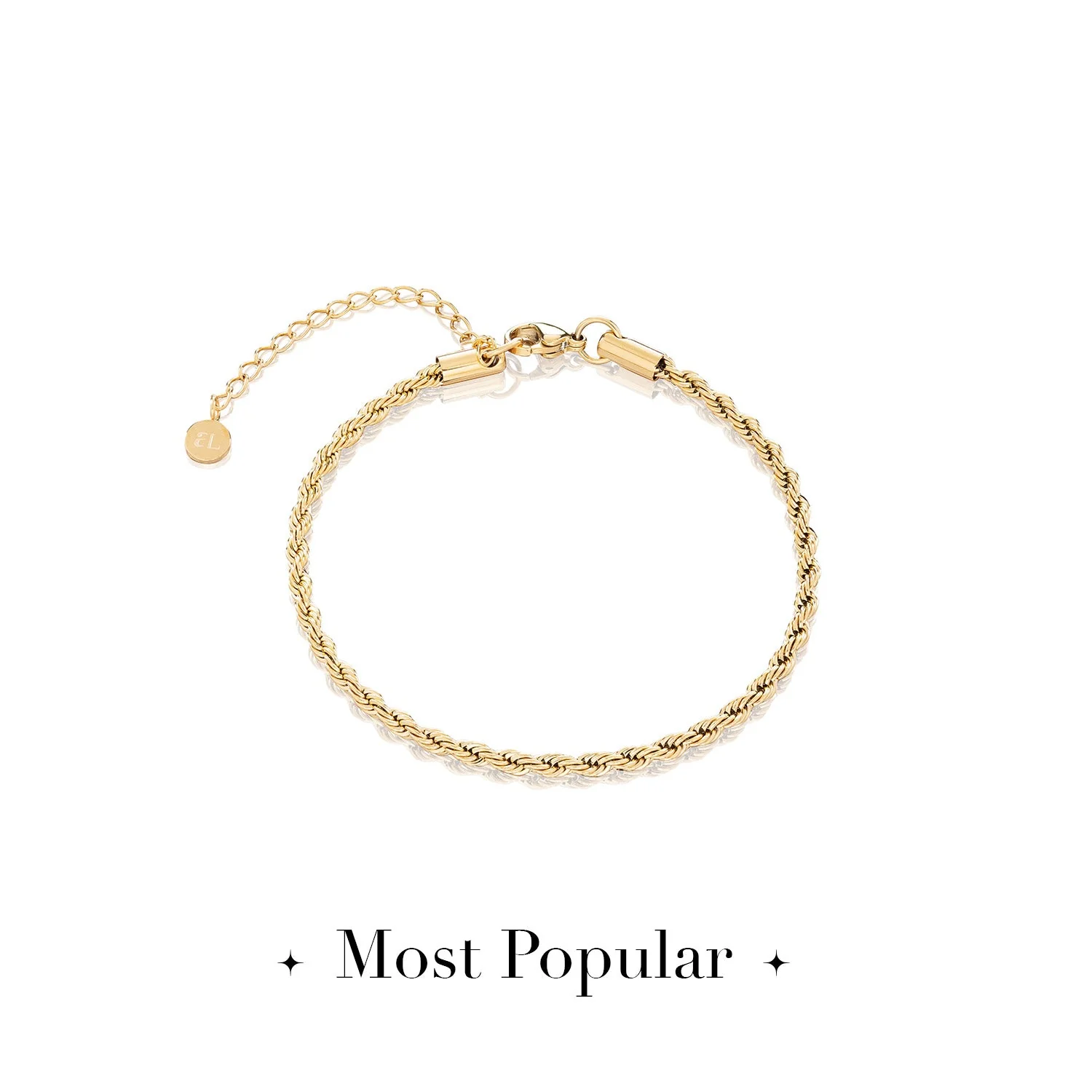 Small Rope Chain Bracelet (Gold)