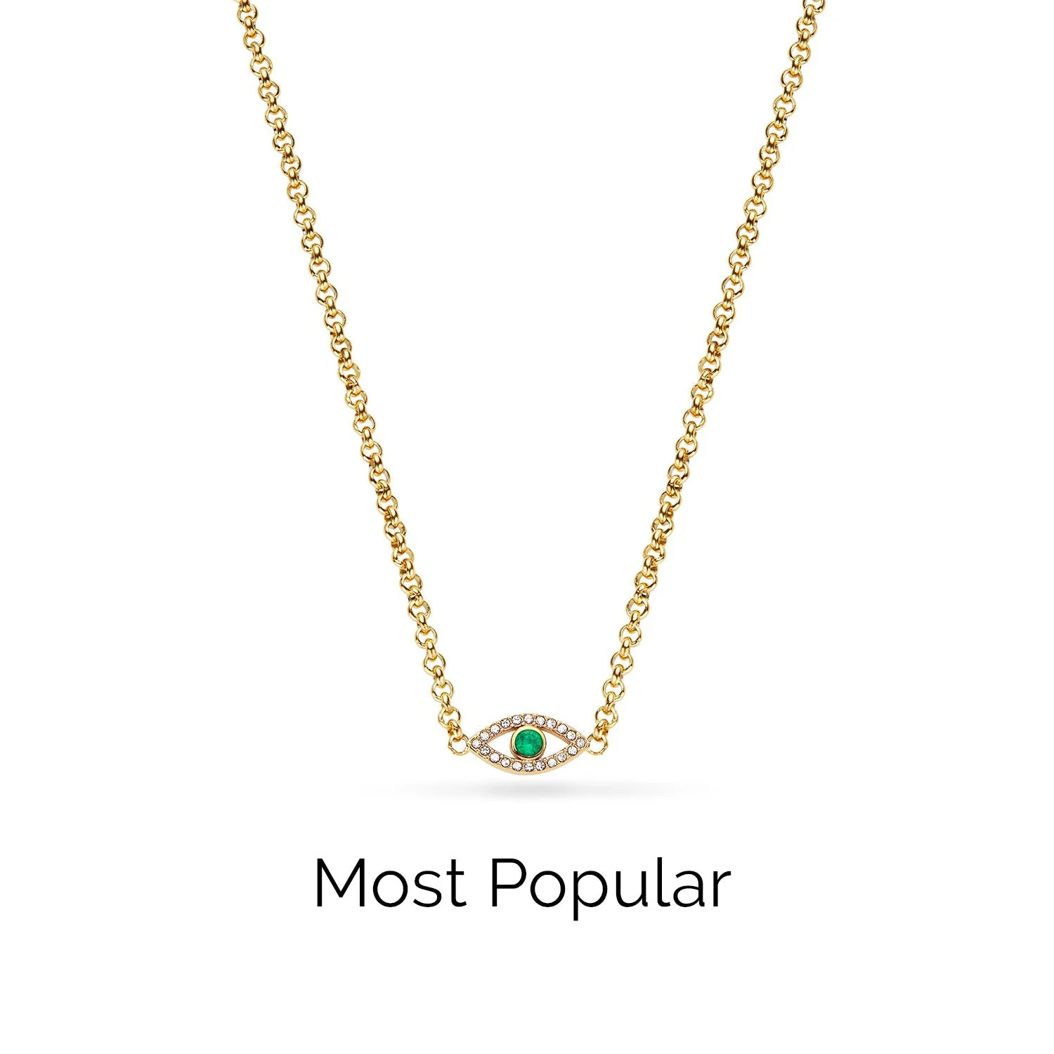 Custom Evil Eye Necklace (Gold)