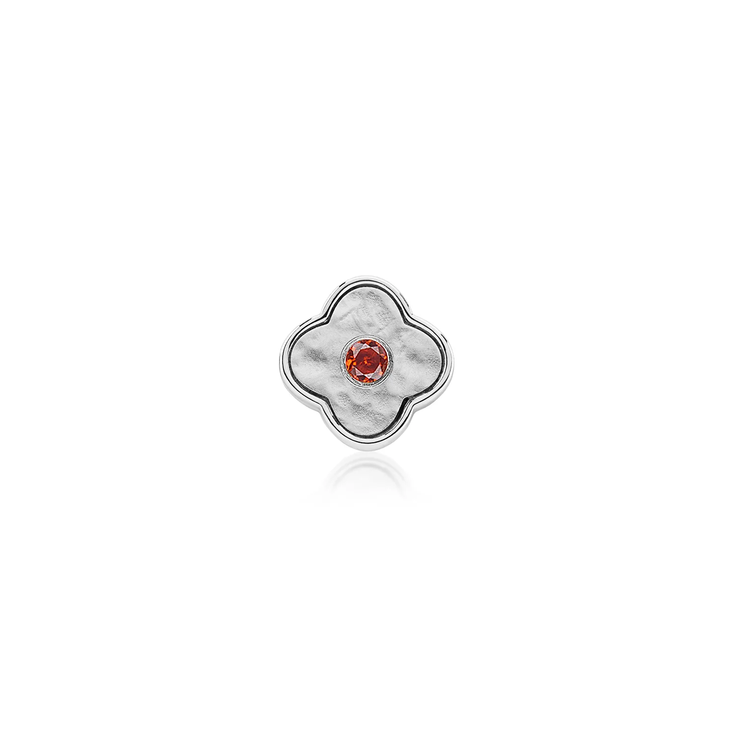 Molten Clover Charms (Silver) - Birthstones