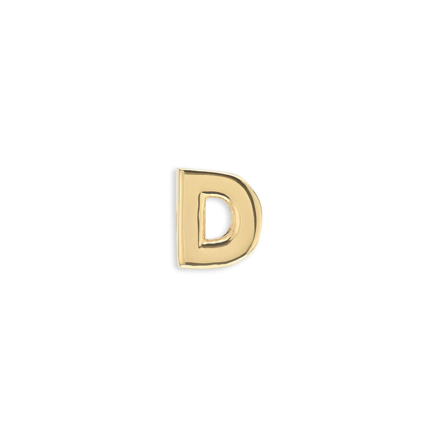 Bubble Initial Necklace Charm (Gold)