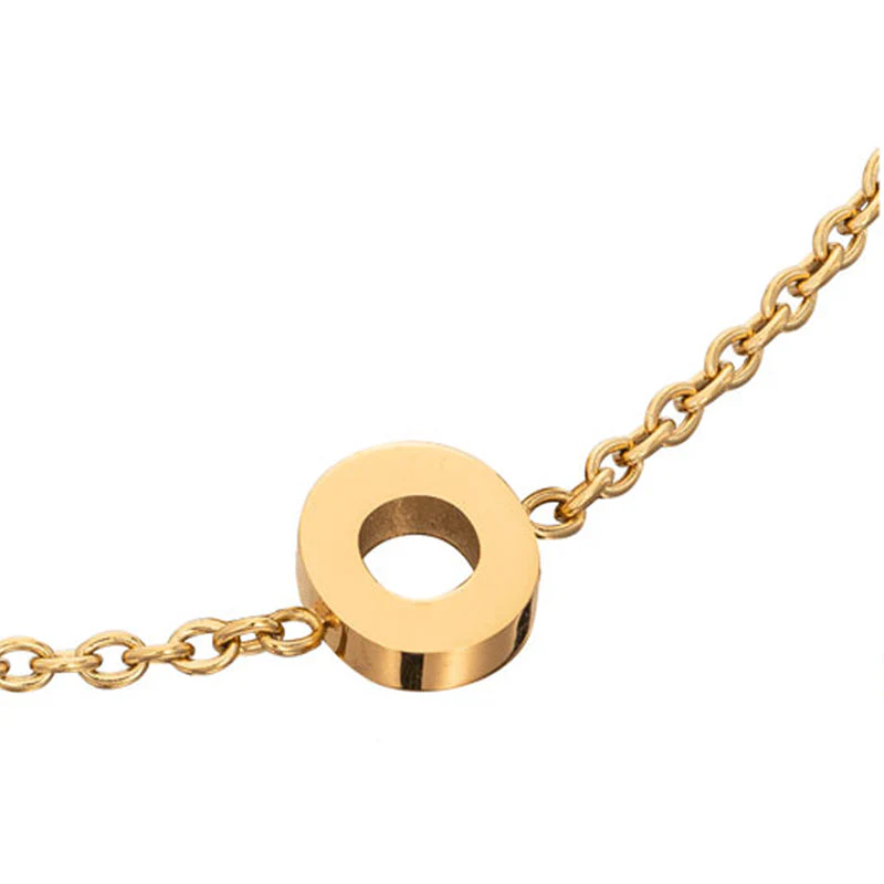 Mini Heart Birthstone & Initial Bracelet Bundle (Gold)