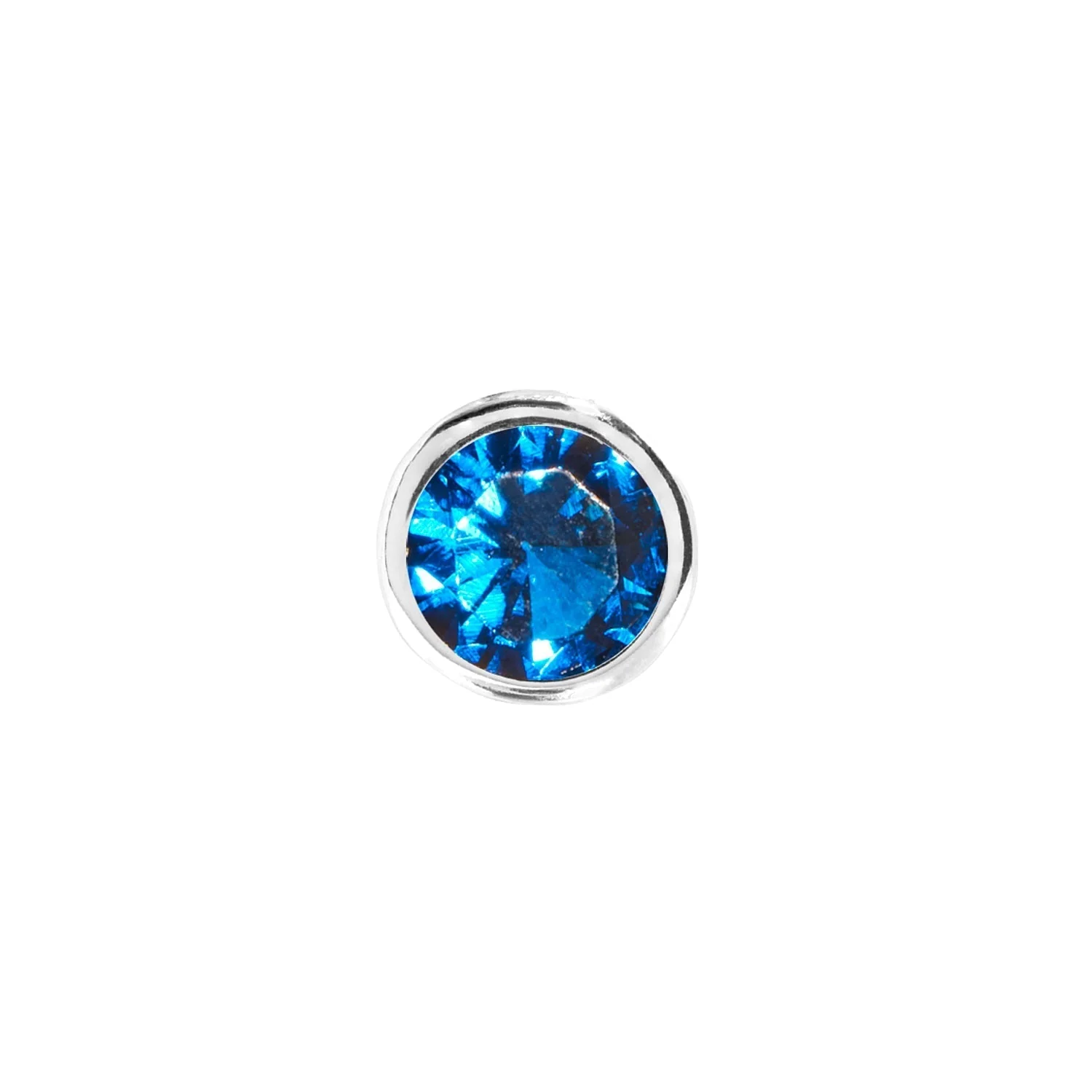 Double Initial Icon - Birthstone (Silver)