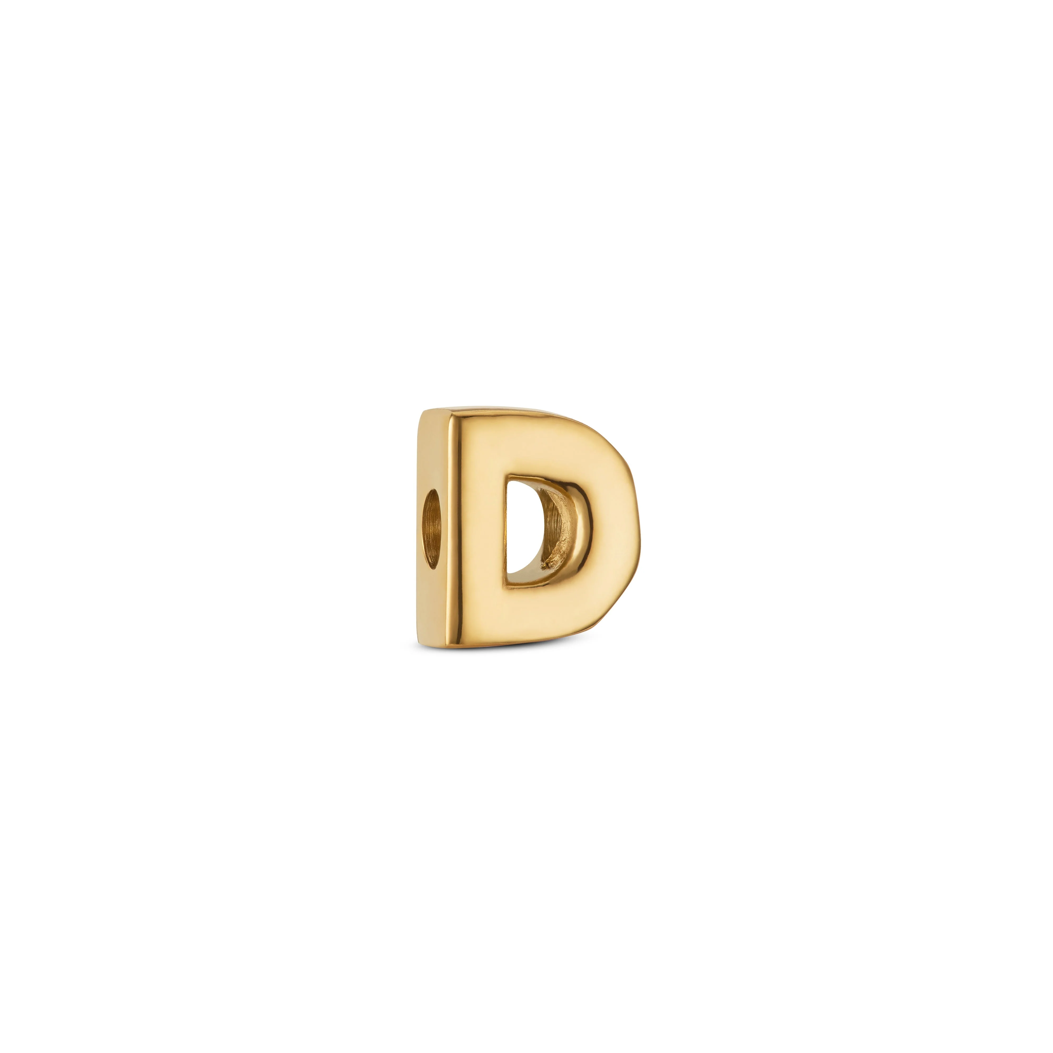 Bubble Initial Bracelet Charm (Gold)