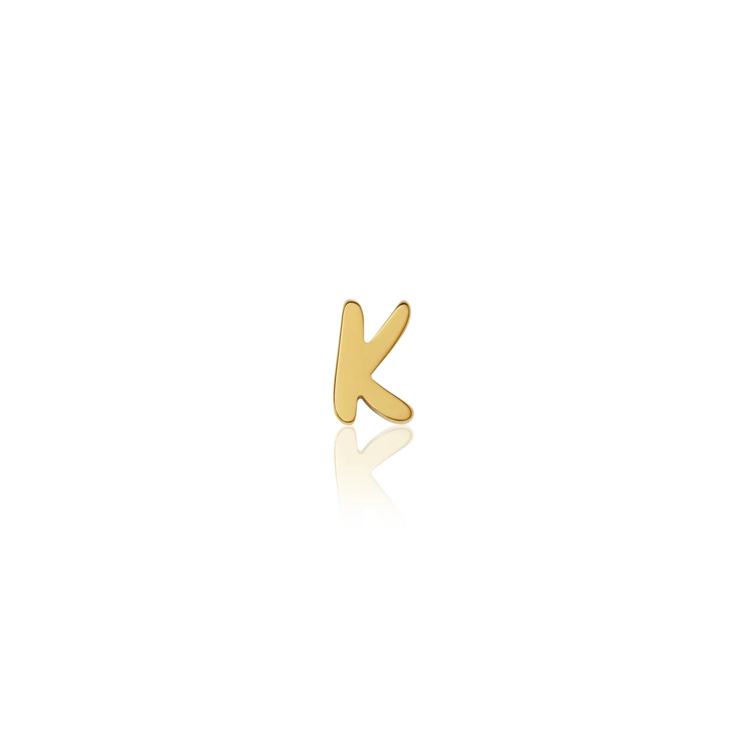 Fixed Charm - Handwritten Initial Charm (Gold)