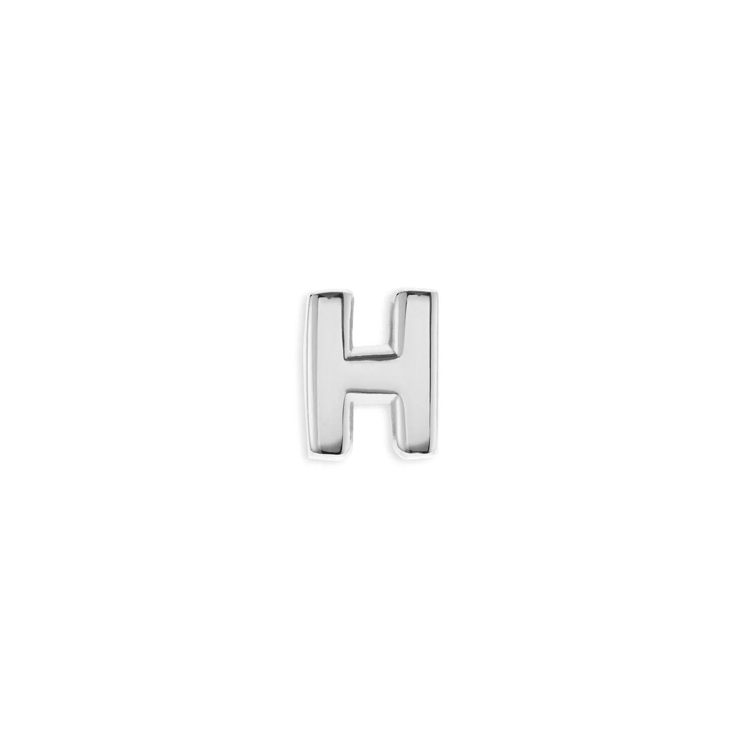 Bubble Initial Necklace Charm (Silver)