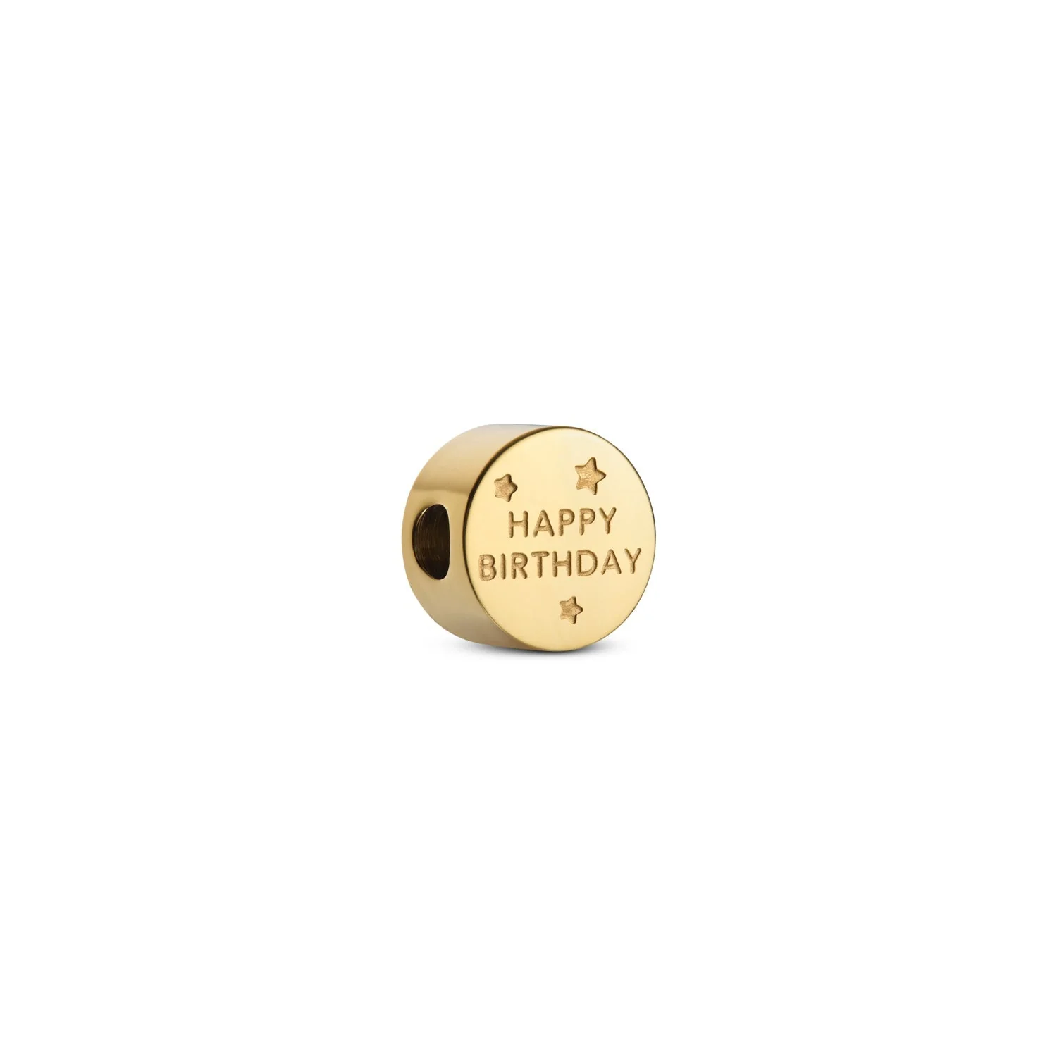 Happy Birthday Bracelet Charm (Gold)
