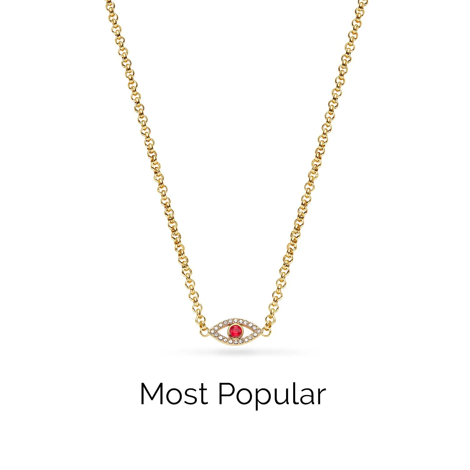 Custom Evil Eye Necklace (Gold)