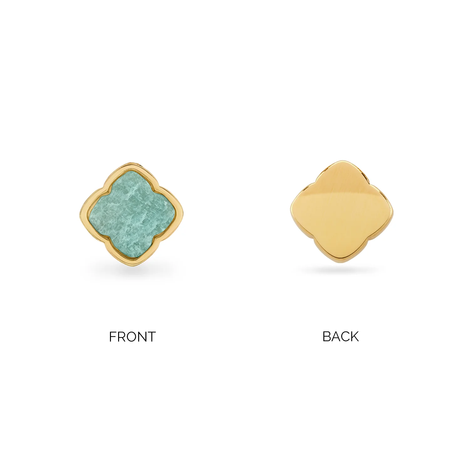 Amazonite Clover Pendant (Gold)