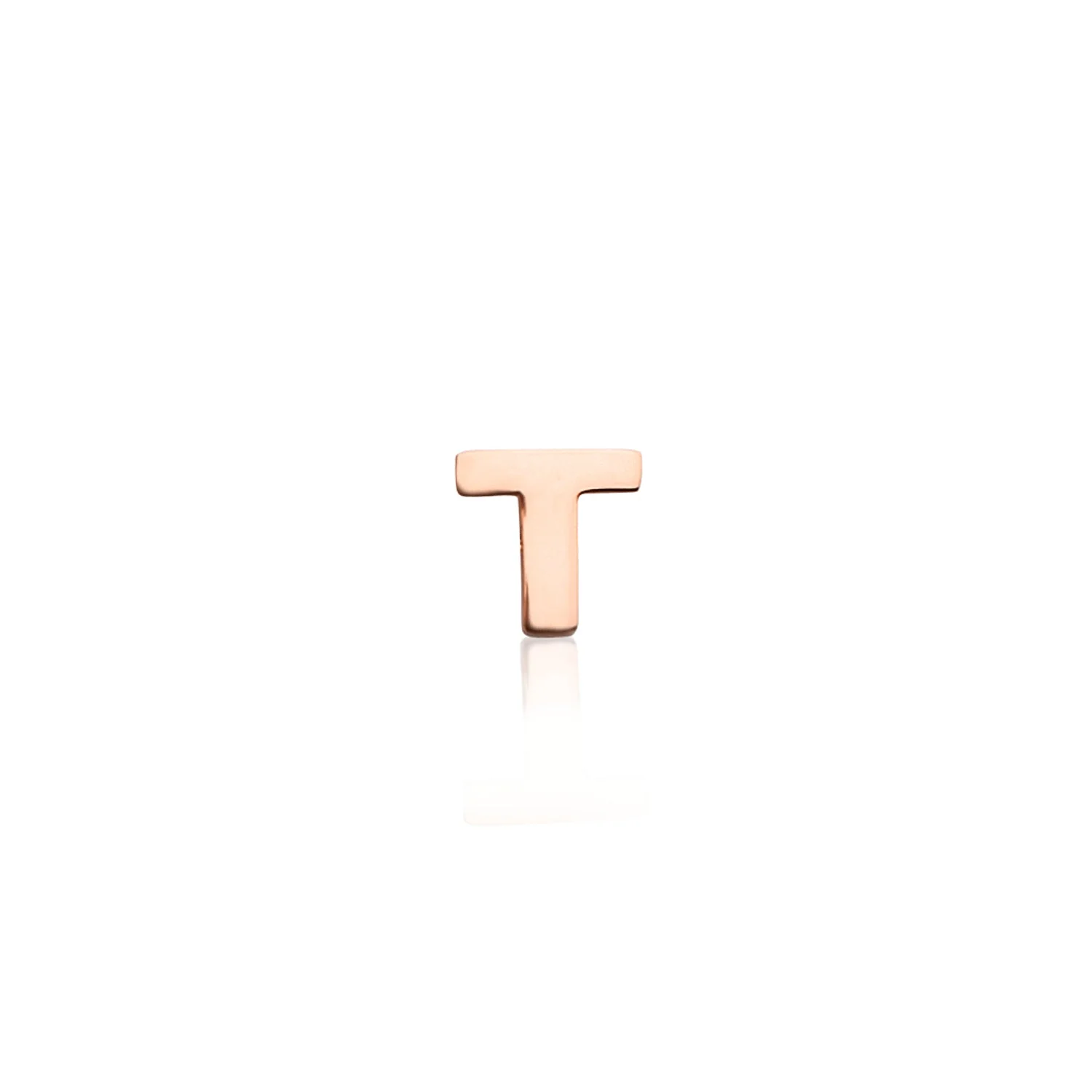 Mini Letter Sphere Chain Necklace (Rose Gold)