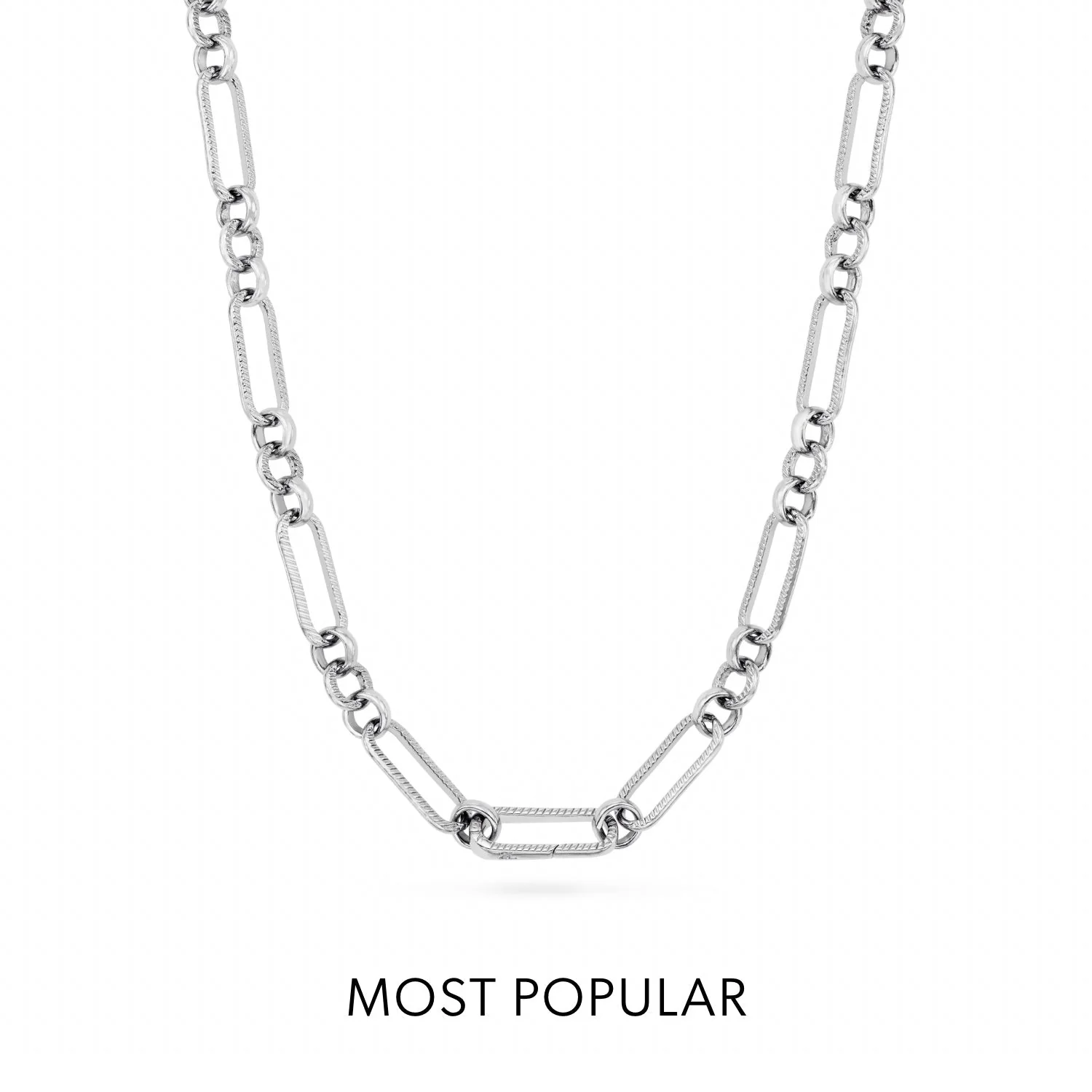 White Quartz Heart Necklace (Silver)