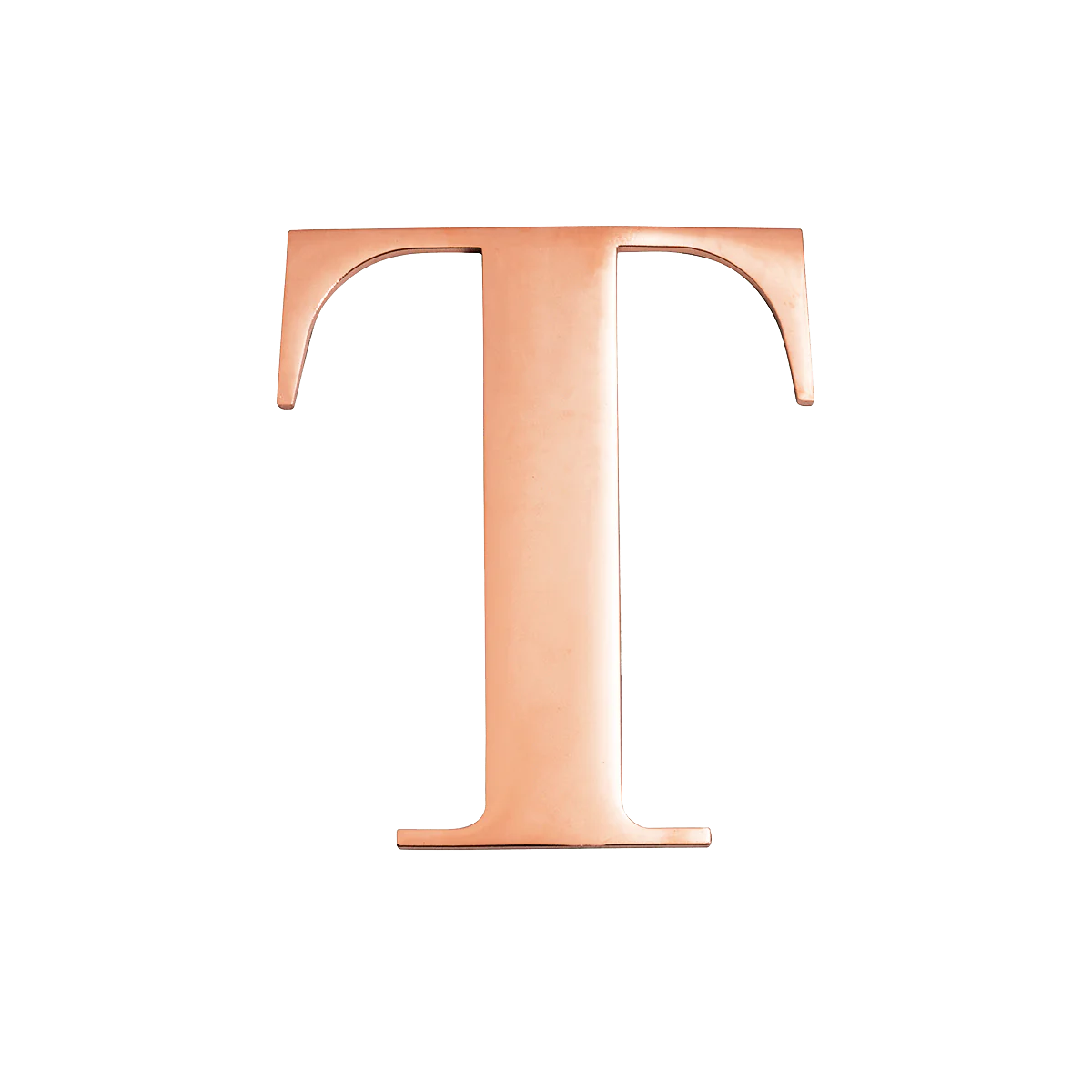 Metal Letter Key Ring (Rose Gold)