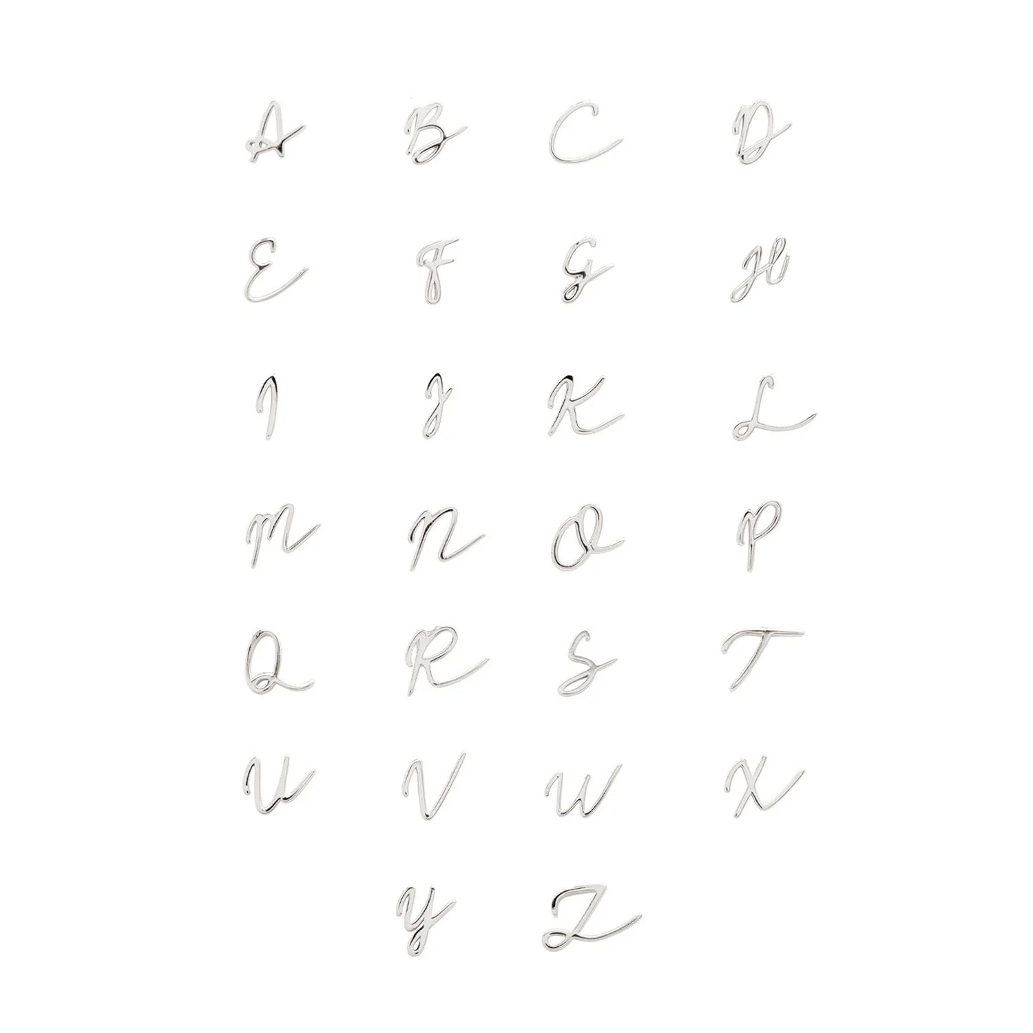 Stacey's Stories Script Initial Pendant (Silver)