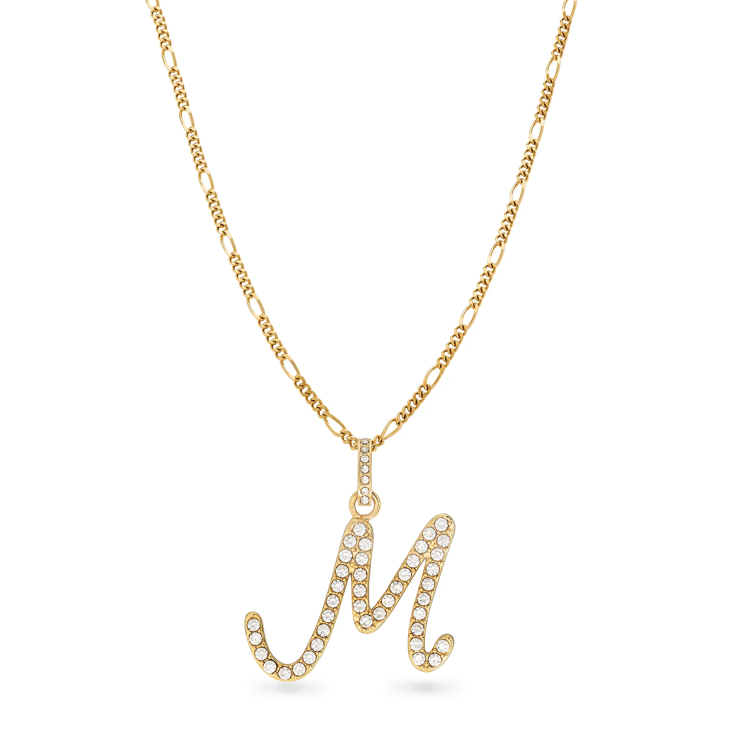 Pavé Initial Necklace (Gold)