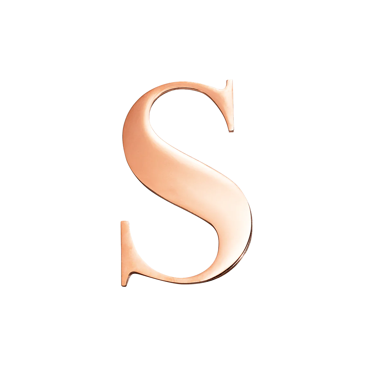 Metal Letter Key Ring (Rose Gold)