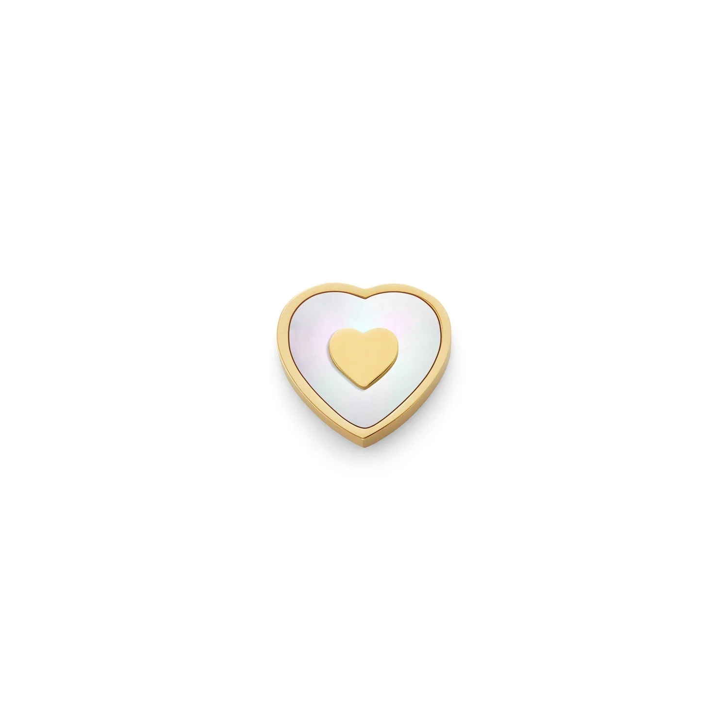 Pearl Heart Charms (Gold) - Heart