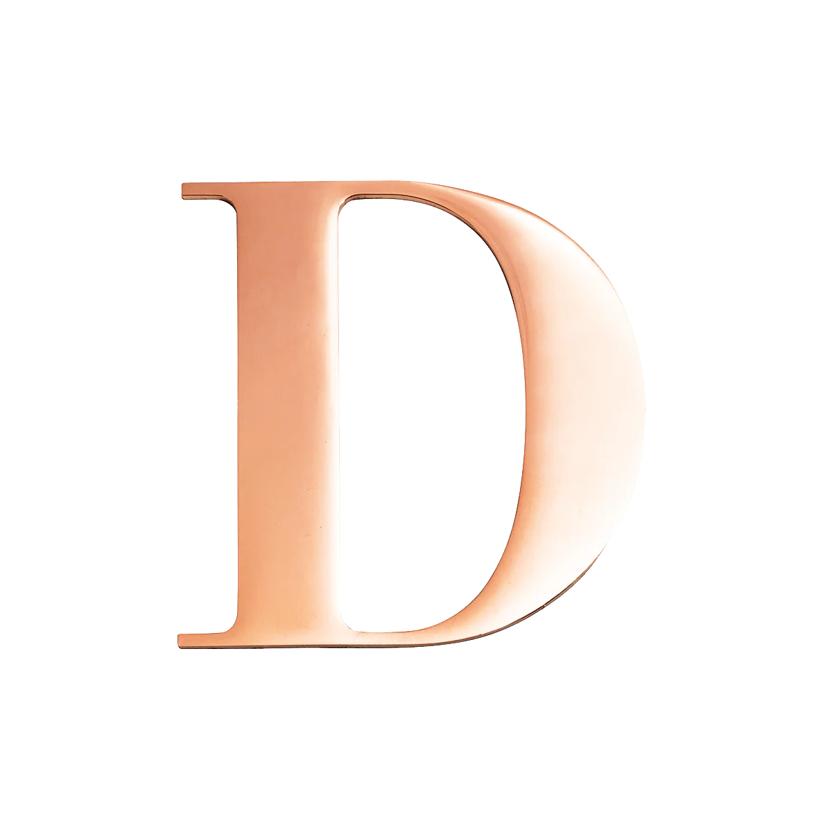 Metal Letter Key Ring (Rose Gold)