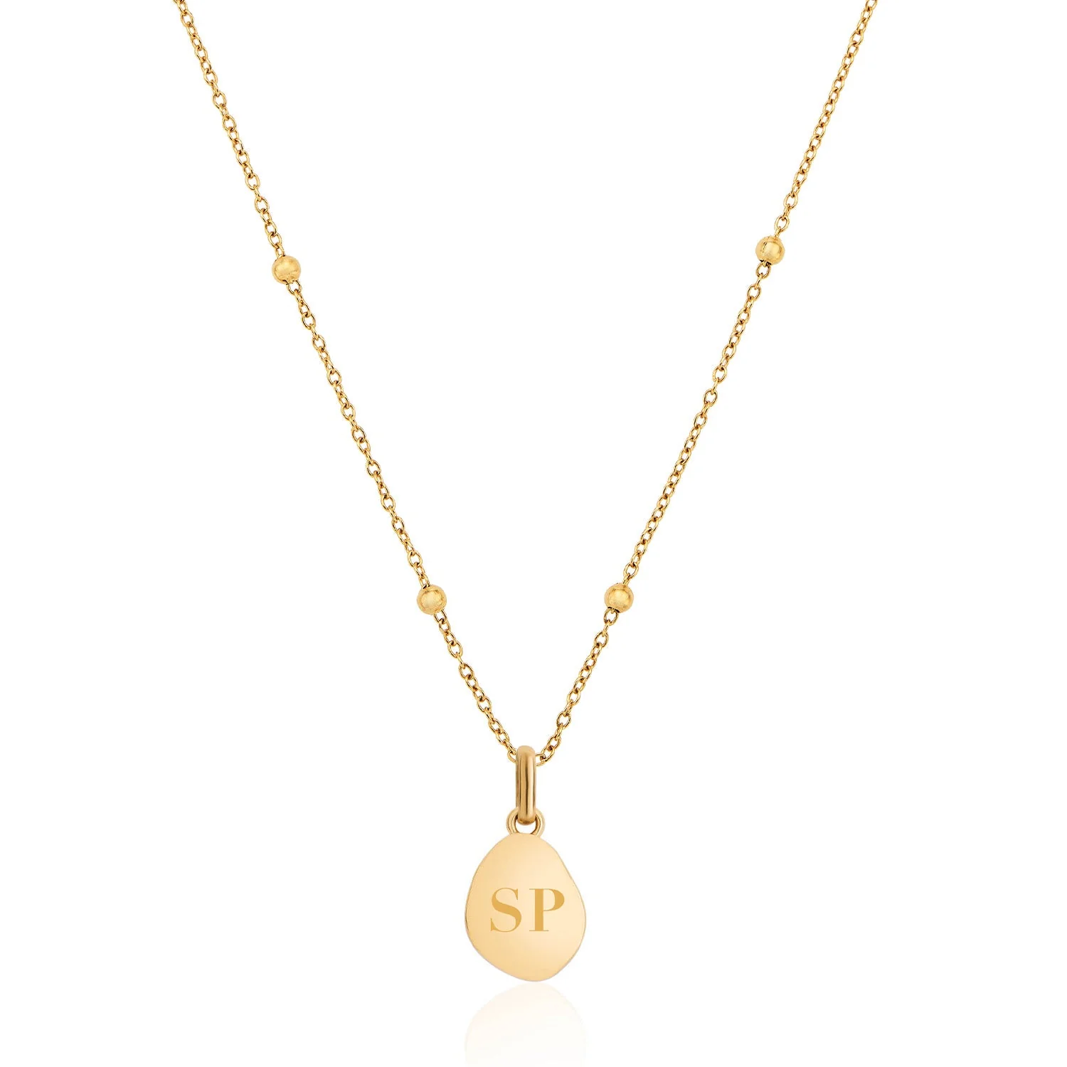 Jade Stone Necklace (Gold)