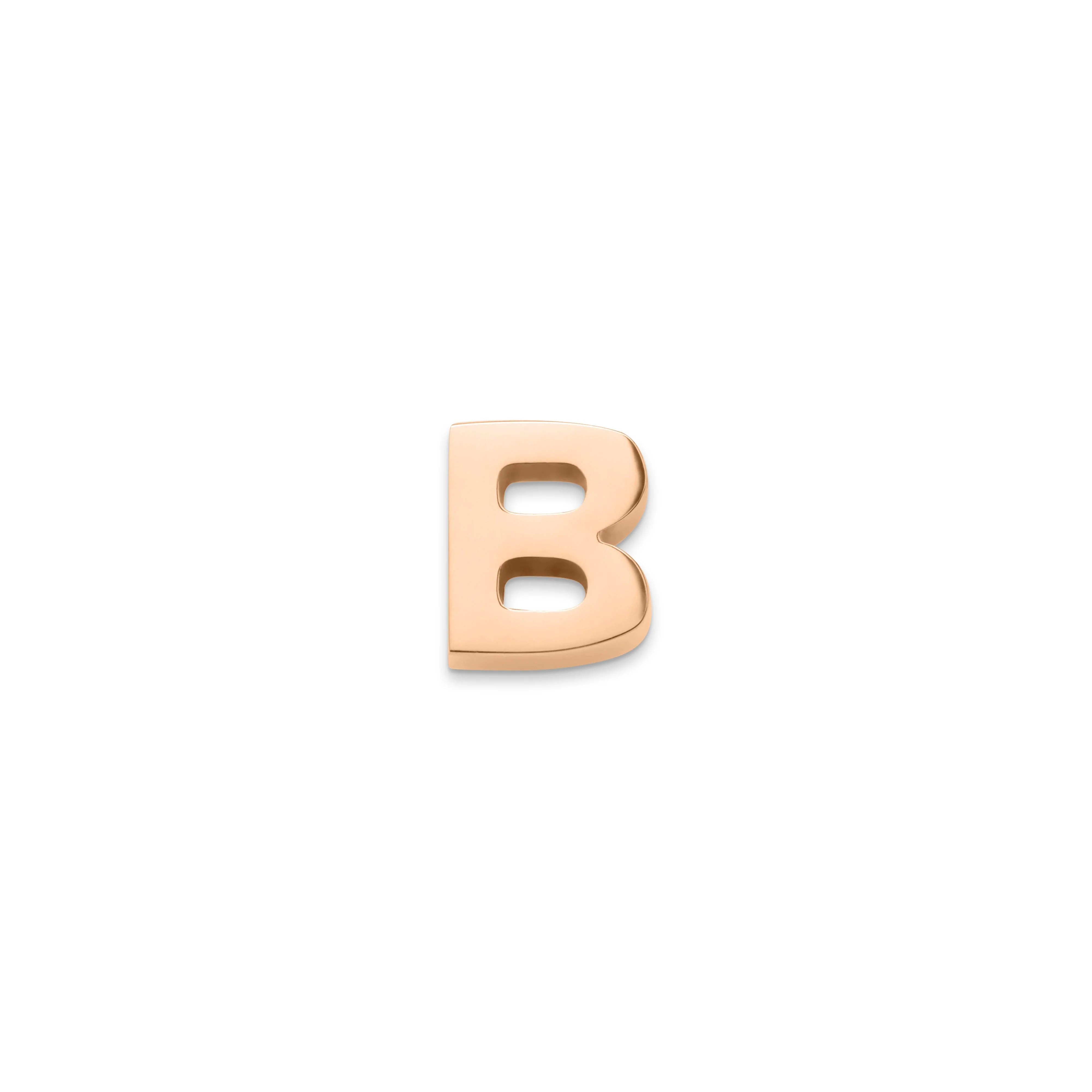 Made Mine Charms - Block Initial Charm (Rose Gold)