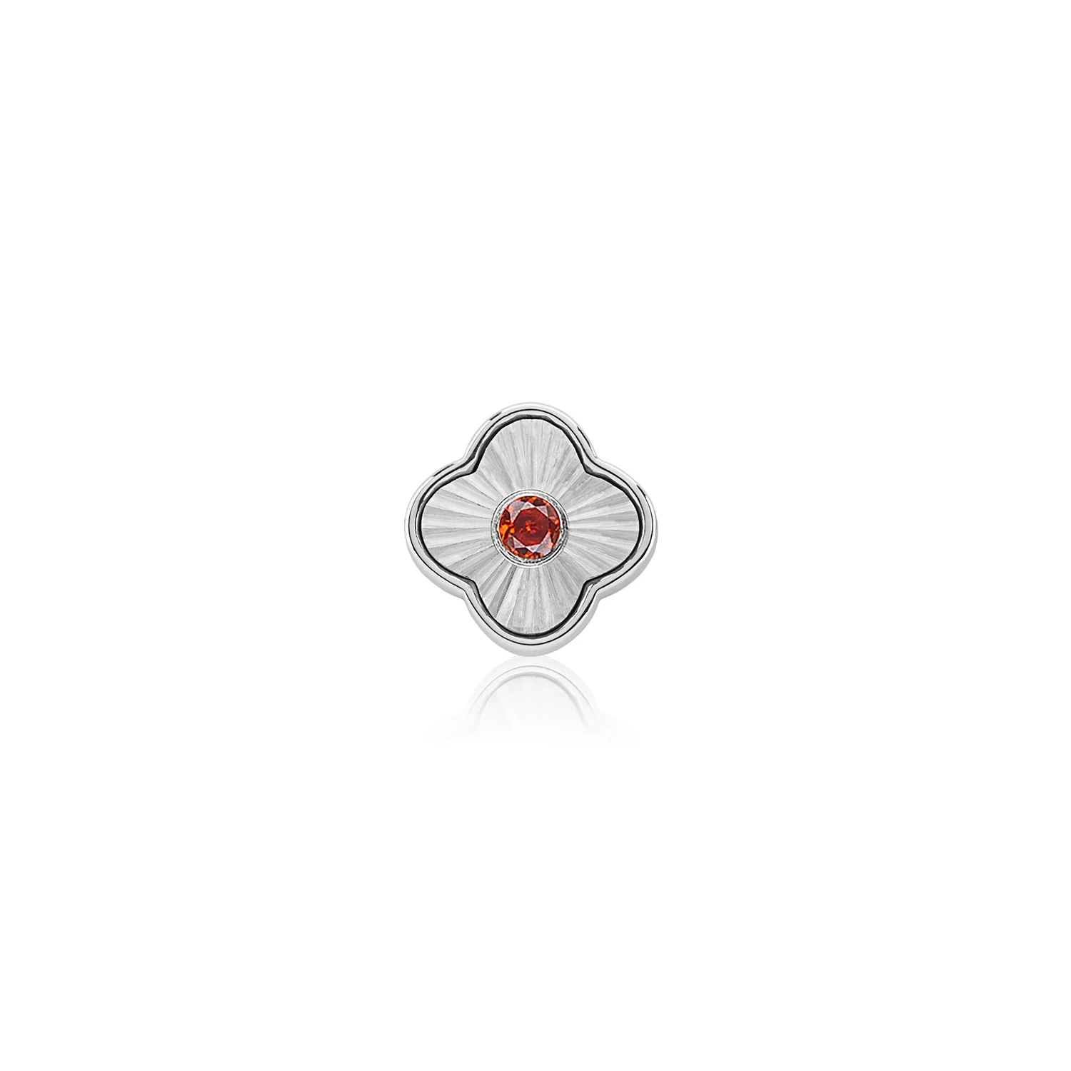 Textured Clover Charms (Silver) - Birthstones