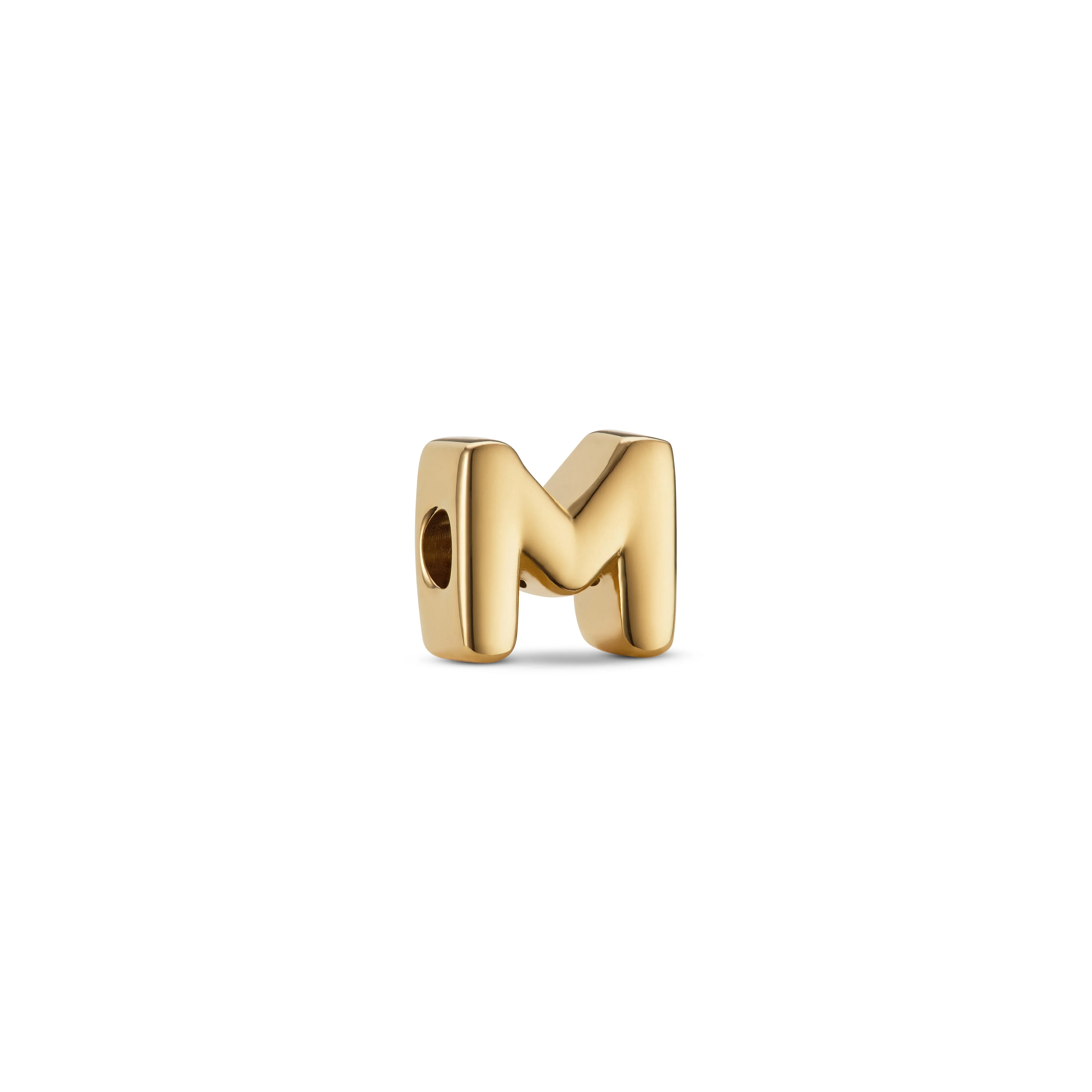 Bubble Initial Bracelet Charm (Gold)