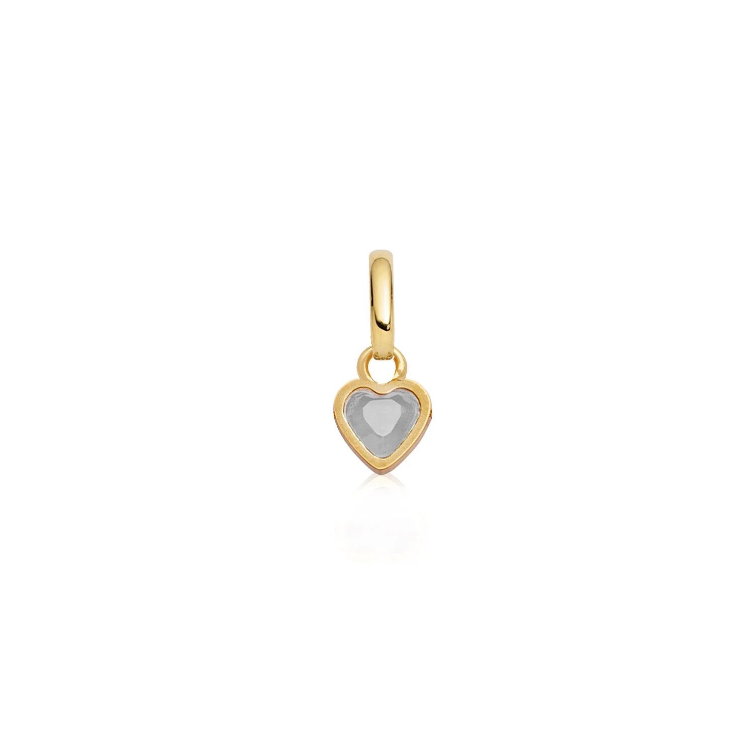 Stacey's Stories Mini Heart Birthstone Pendant (Gold)