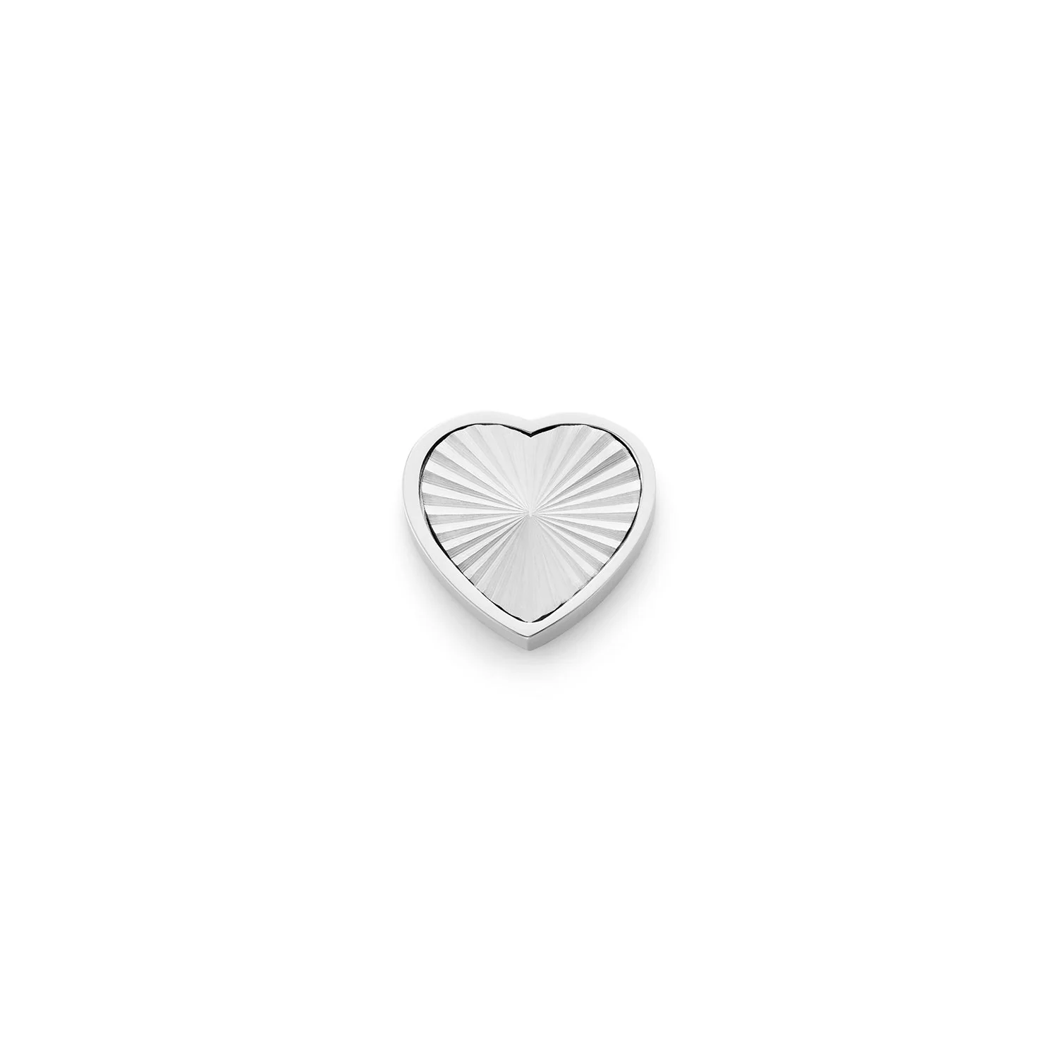 Textured Heart Charms (Silver) - Plain