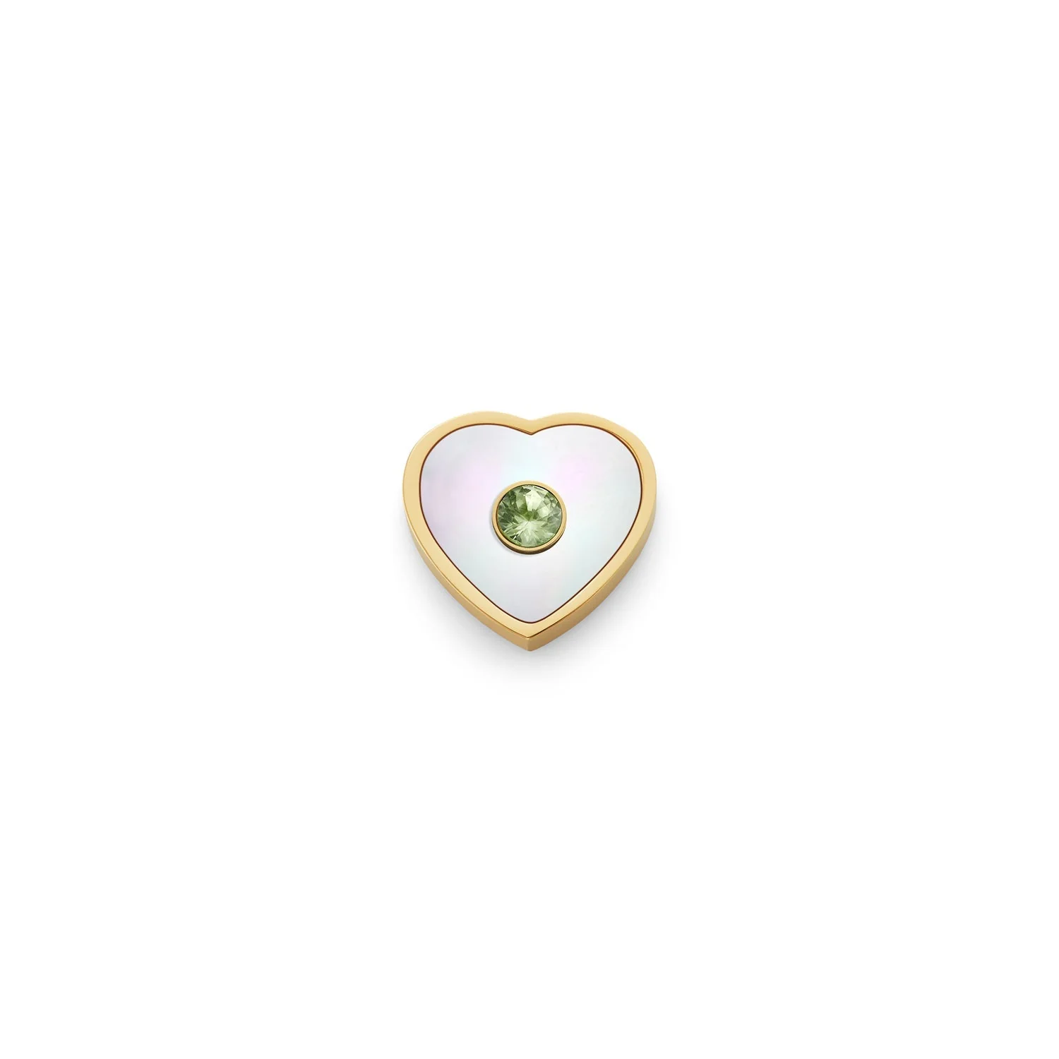 Pearl Heart Charms (Gold) - Birthstone