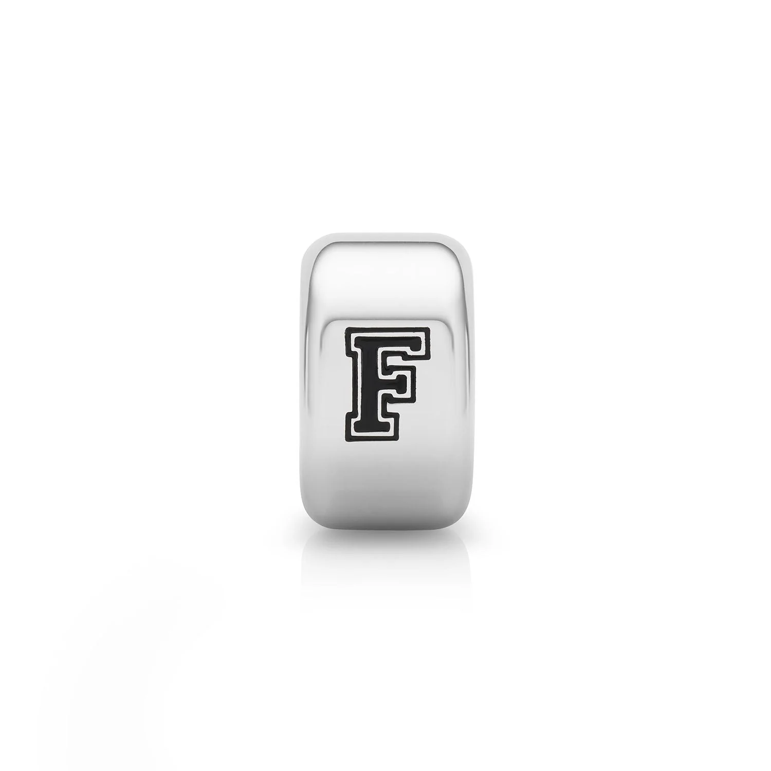 Varsity Font Initial Bead (Silver)