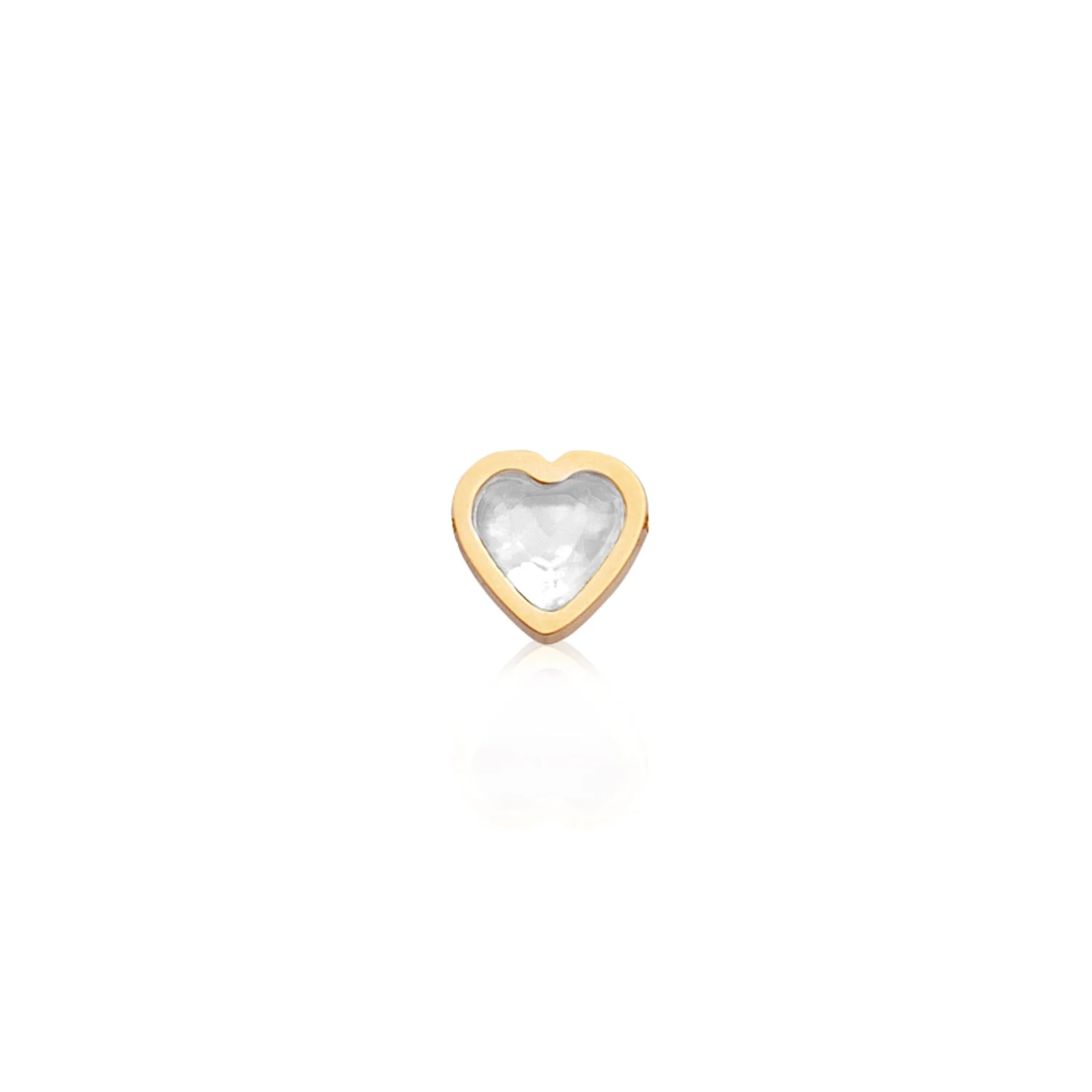 Mini Heart Birthstone Ring & Earring Bundle (Gold)