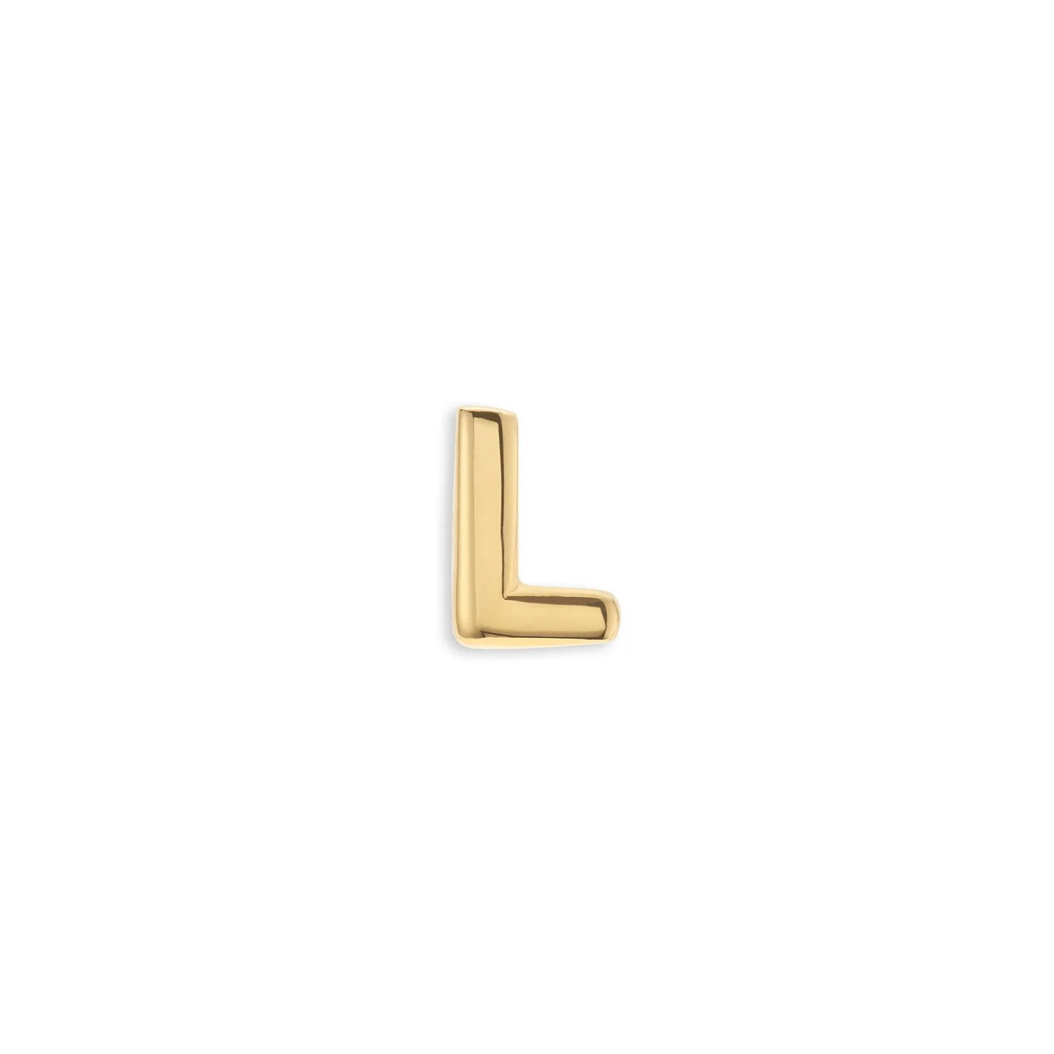 Bubble Initial Necklace Charm (Gold)