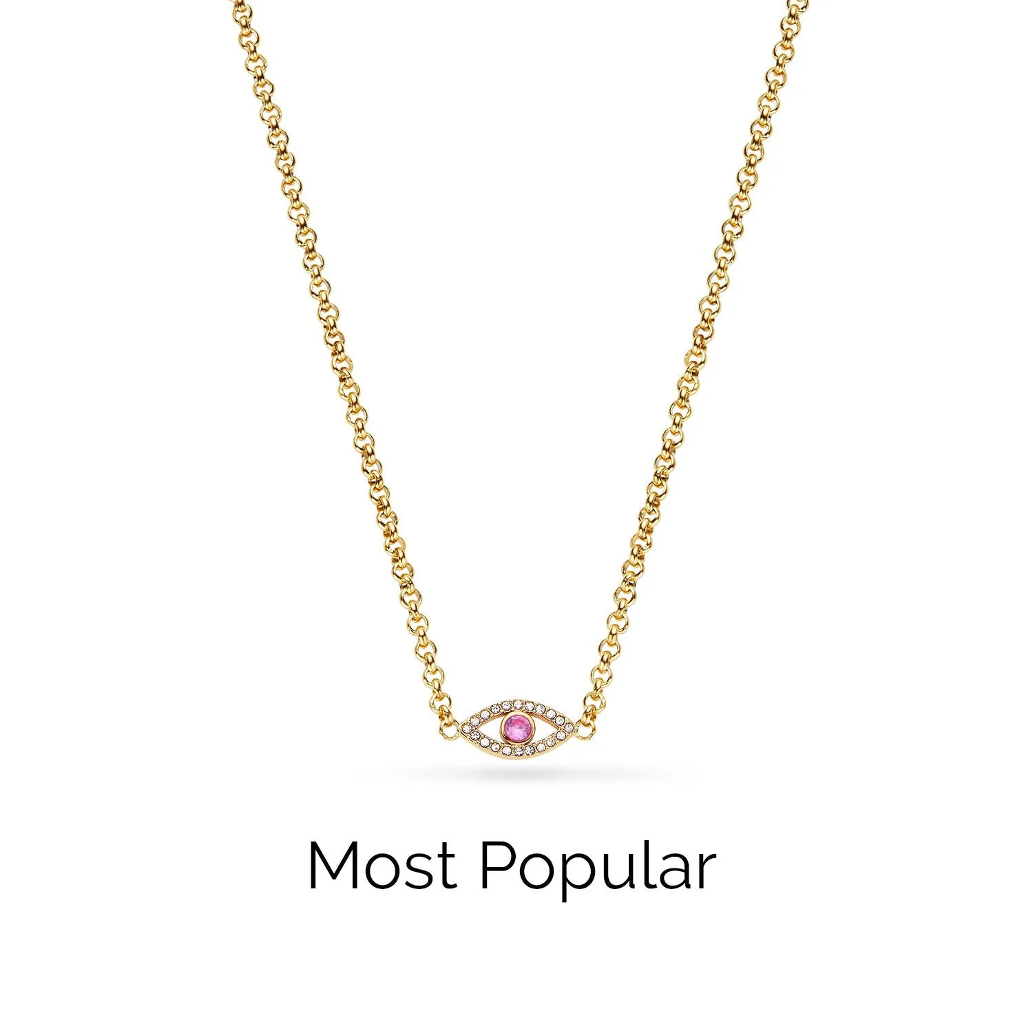 Custom Evil Eye Necklace (Gold)