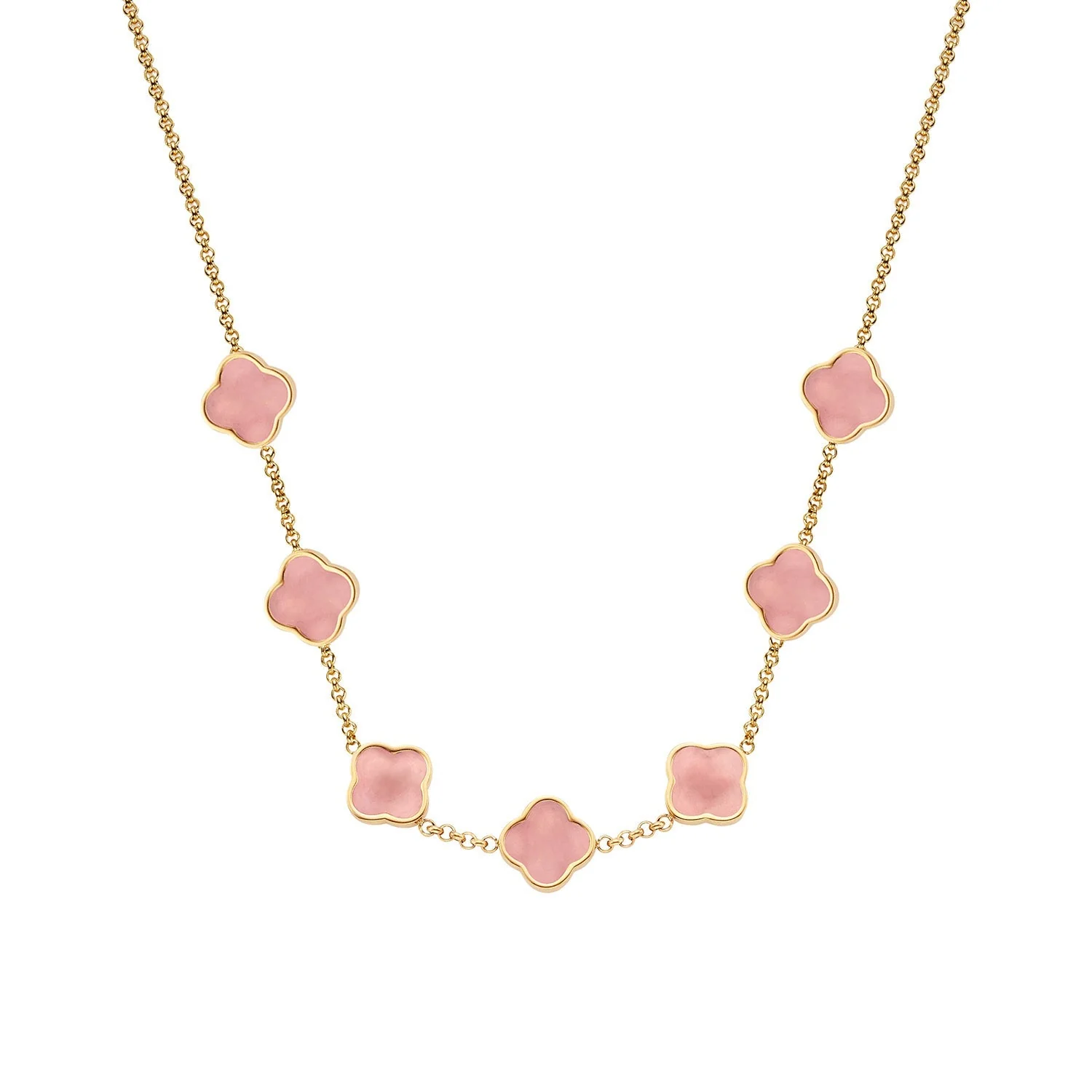 Clover Custom Name Necklace (Gold)