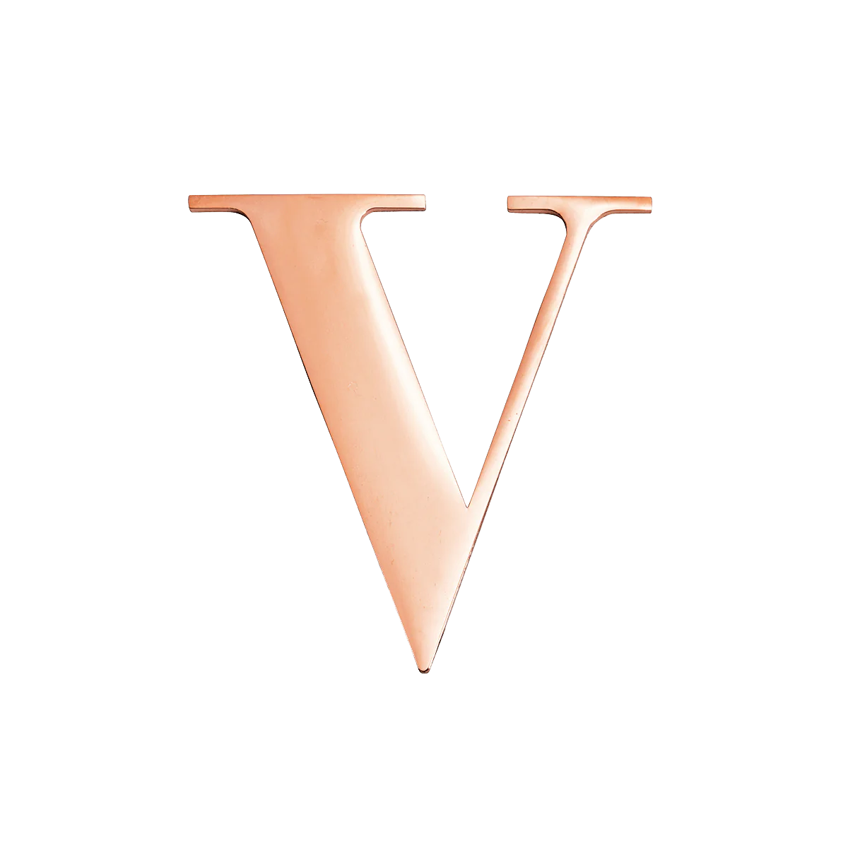 Metal Letter Key Ring (Rose Gold)