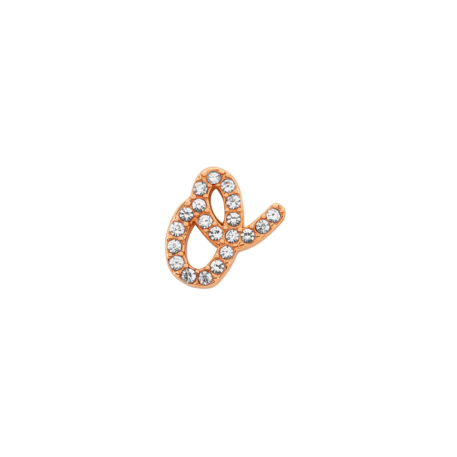 Made Mine Charms - Pavé Script Initial Charms (Rose Gold)
