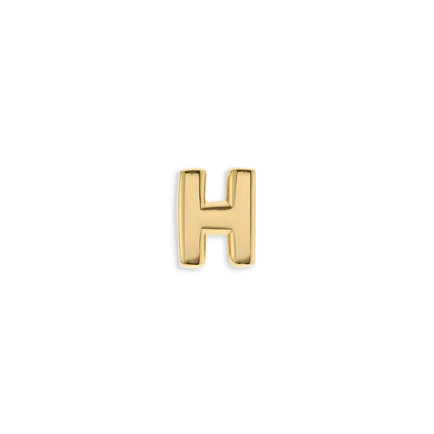 Bubble Initial Necklace Charm (Gold)