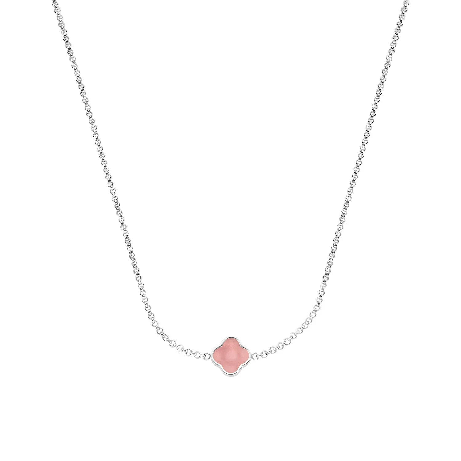 Clover Custom Name Necklace (Silver)