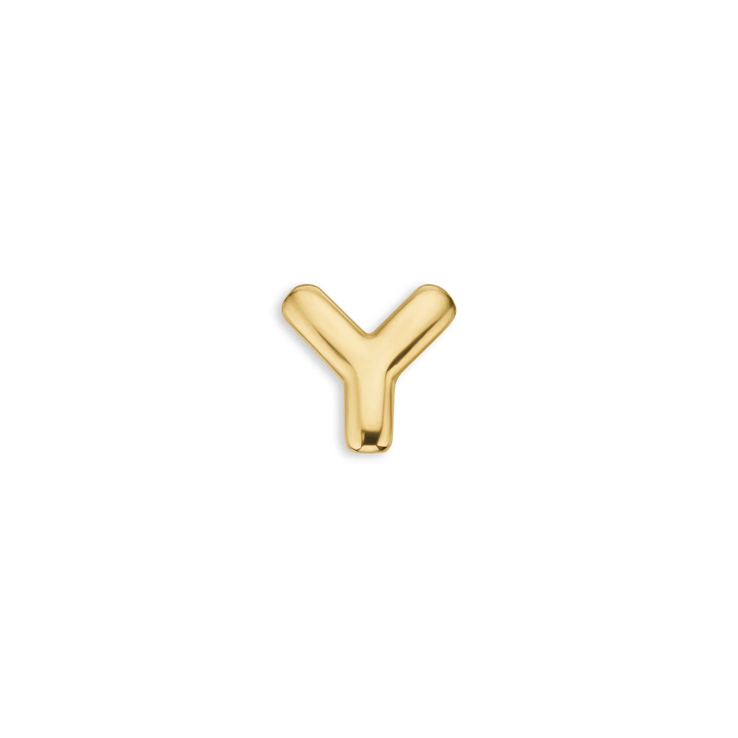 Bubble Initial Necklace Charm (Gold)